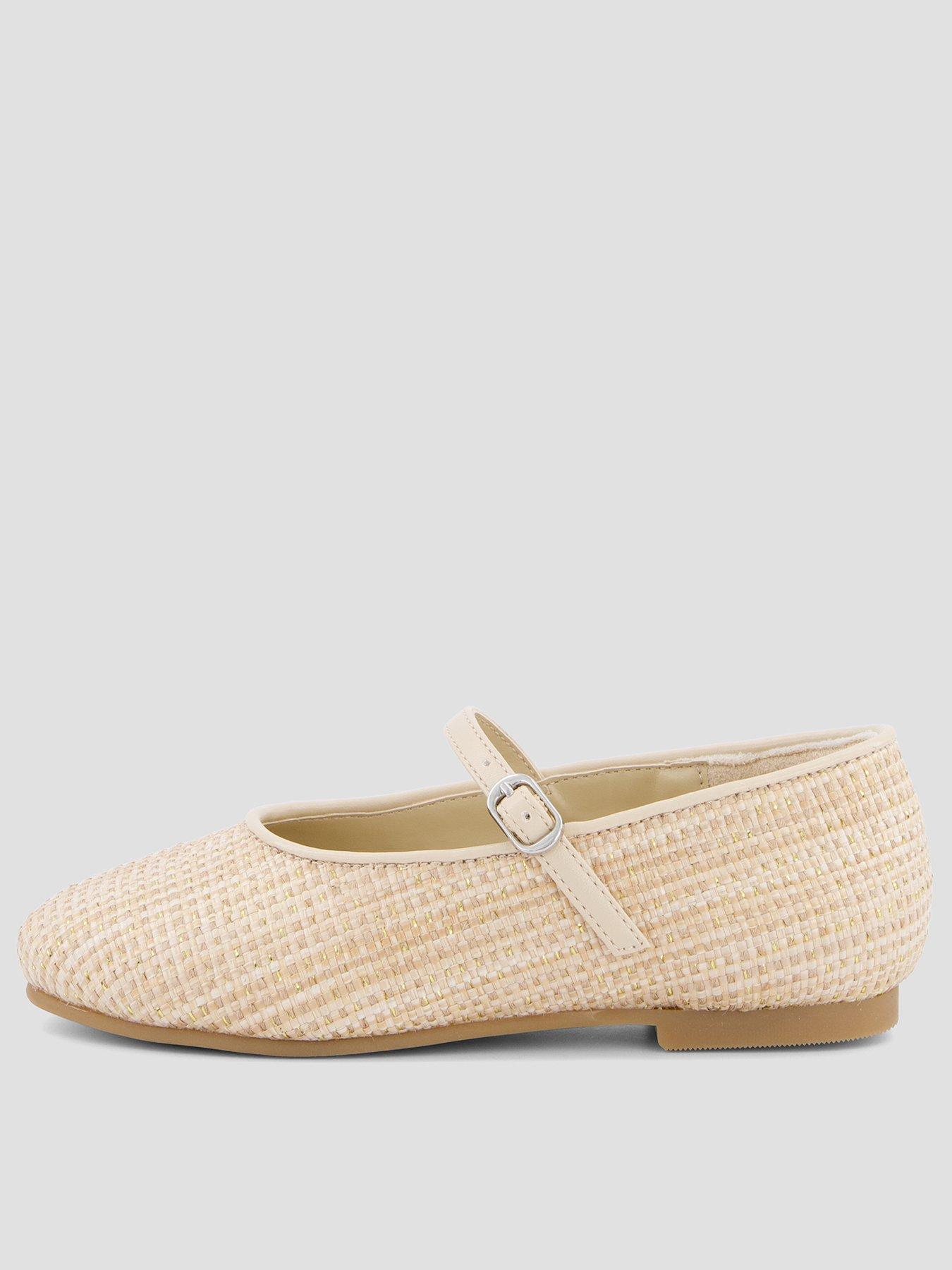 Image 1 of 7 of The Very Collection Raffia Ballet Flats