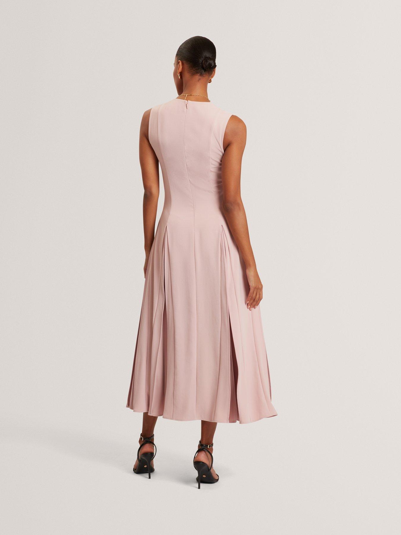 Image 2 of 7 of Ted Baker Midi Dress With Pleat Detail