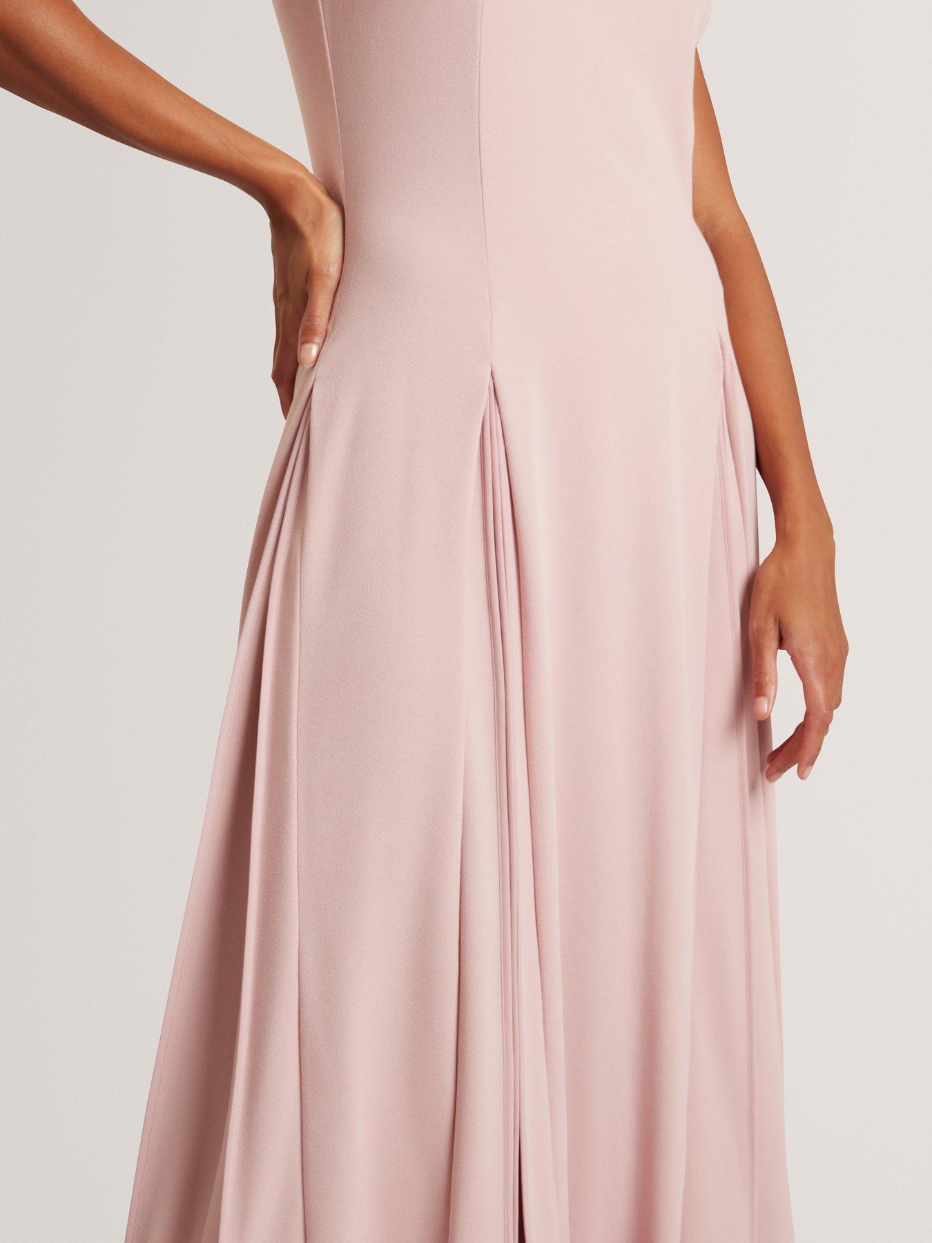 Image 5 of 7 of Ted Baker Midi Dress With Pleat Detail