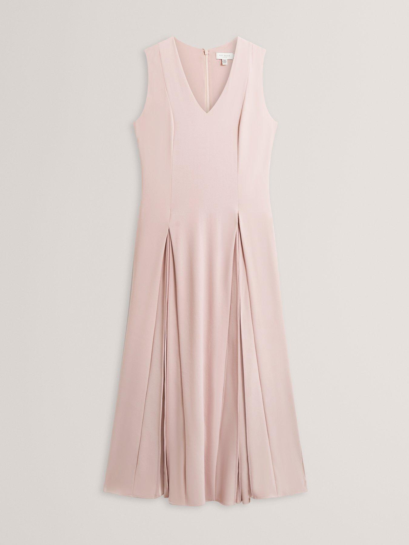Image 7 of 7 of Ted Baker Midi Dress With Pleat Detail