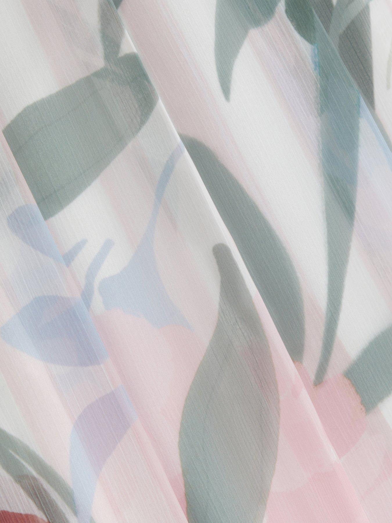 Image 5 of 6 of Ted Baker Printed Wide Leg Pleated Trouser - Multi