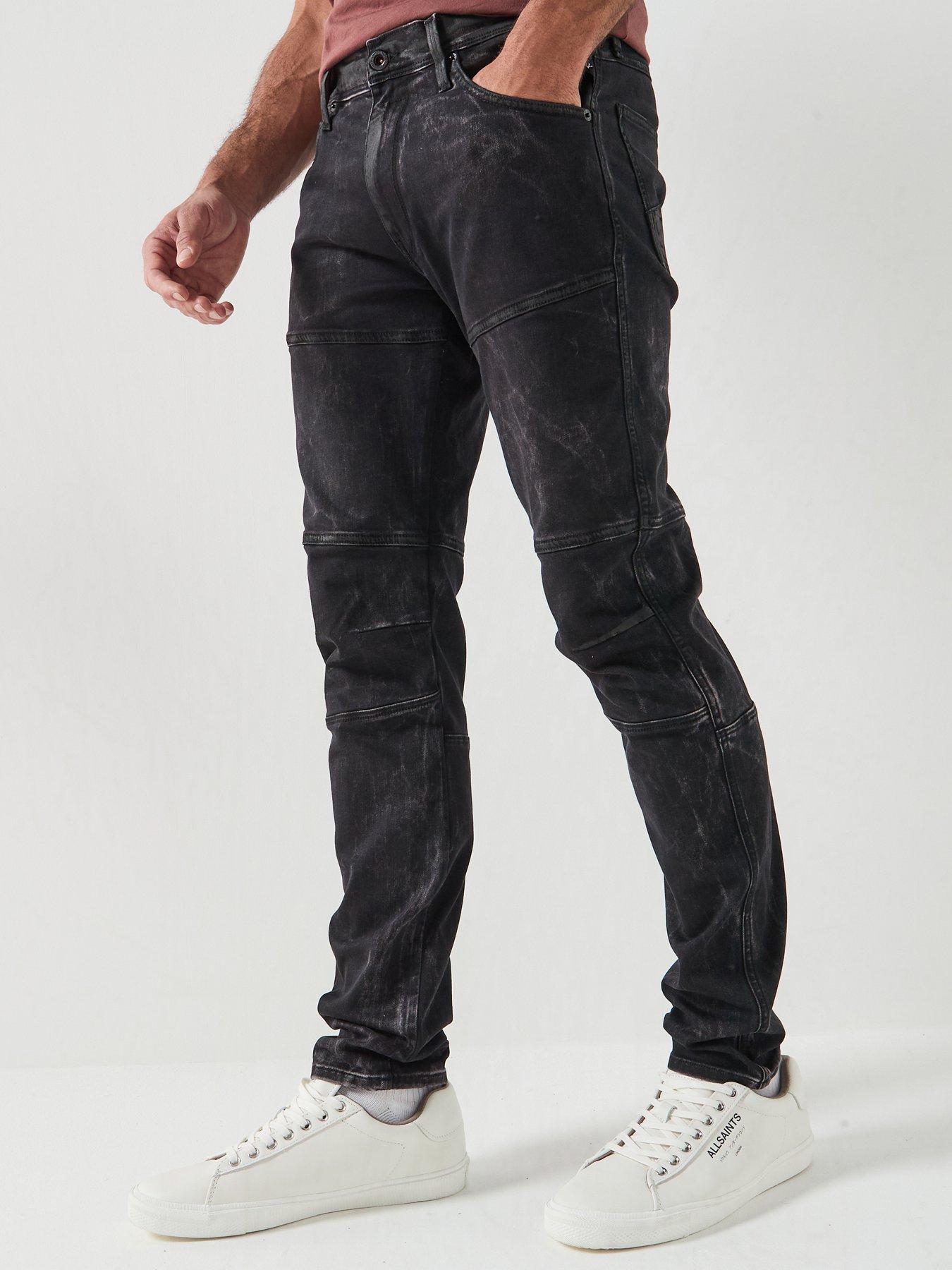 Image 1 of 6 of Replay Replay Biker Slim Jeans - Black