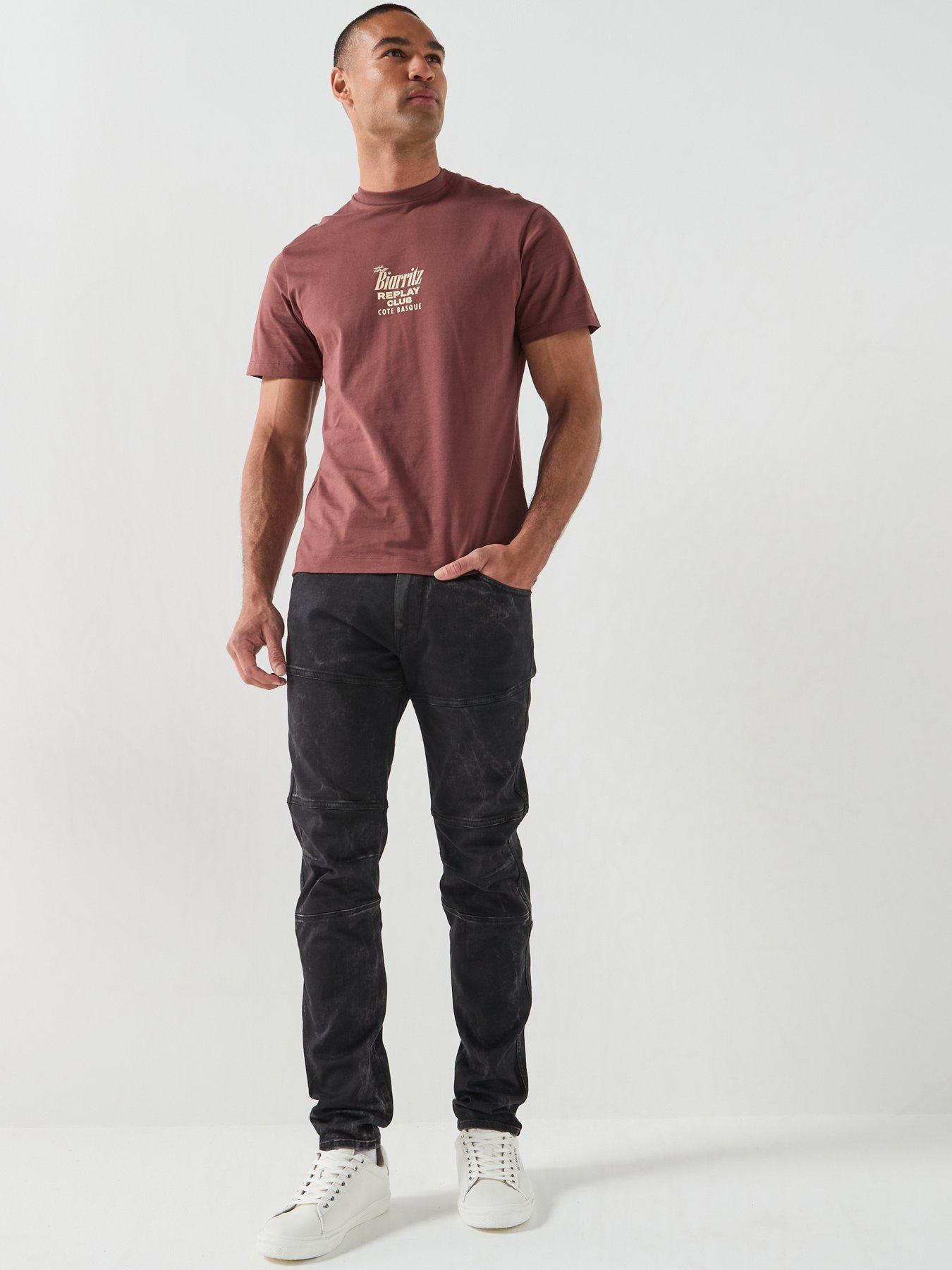 Image 3 of 6 of Replay Replay Biker Slim Jeans - Black