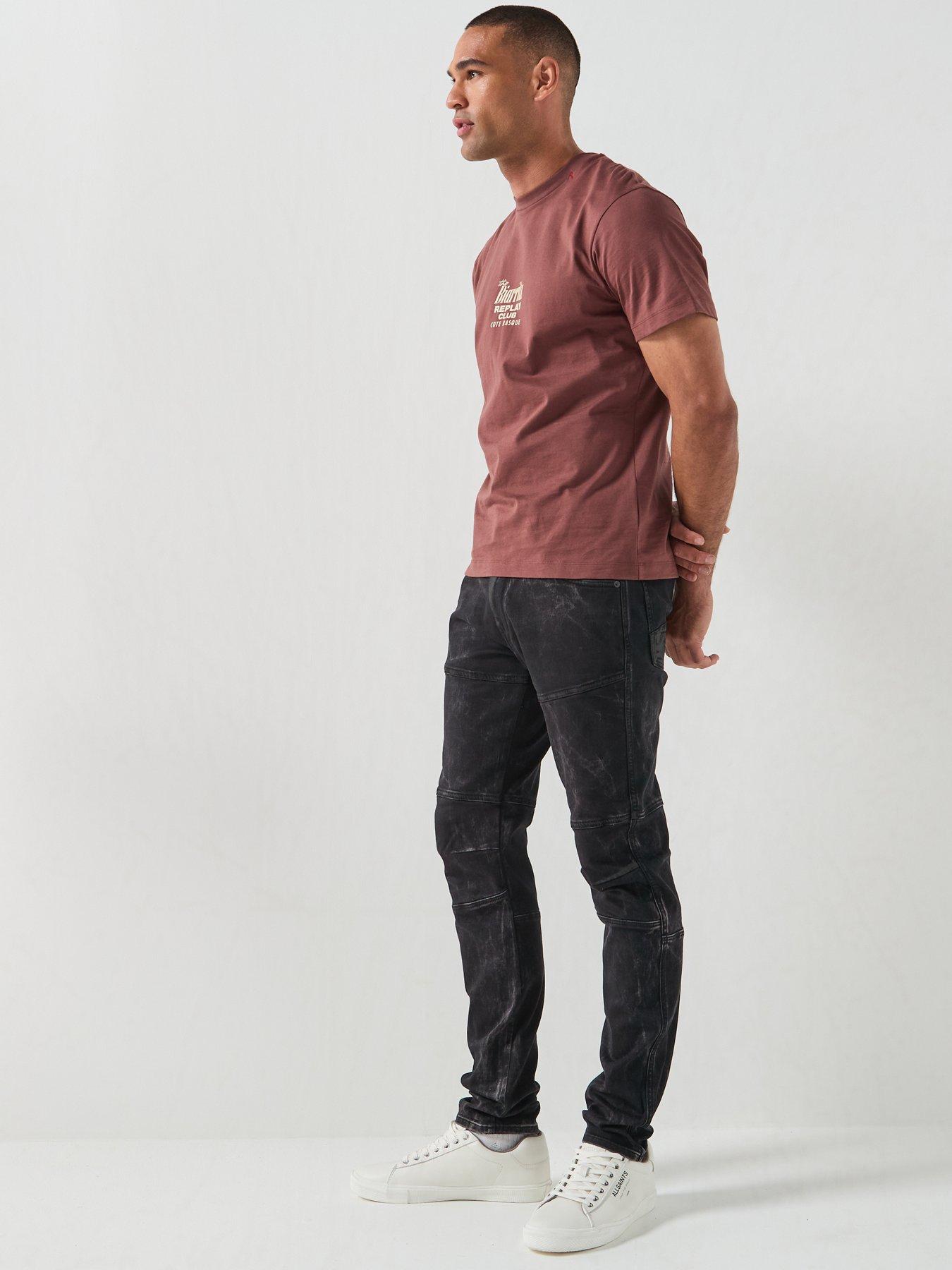 Image 6 of 6 of Replay Replay Biker Slim Jeans - Black