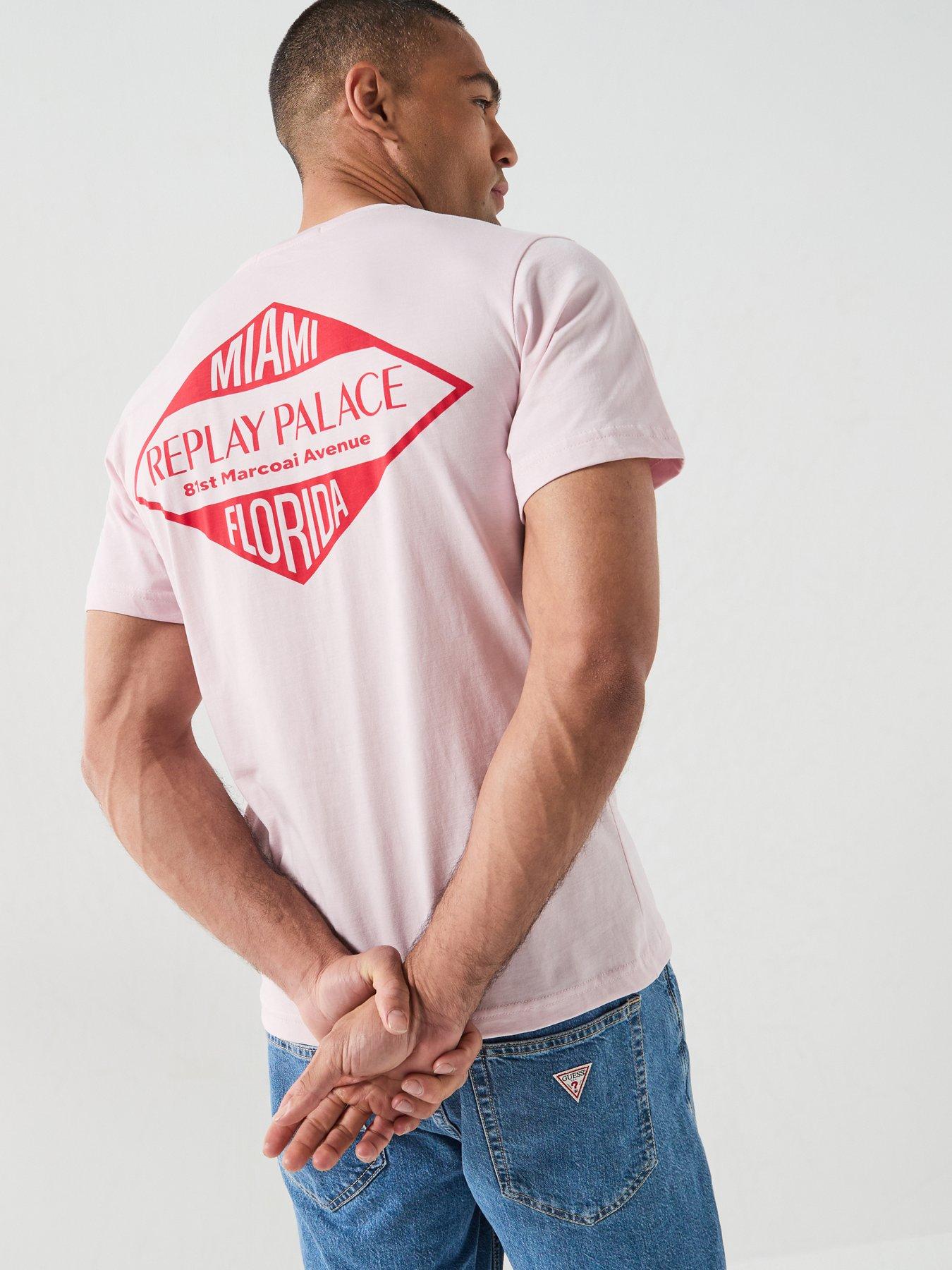 Replay Replay Miami Palace Back Graphic T-shirt - Pink