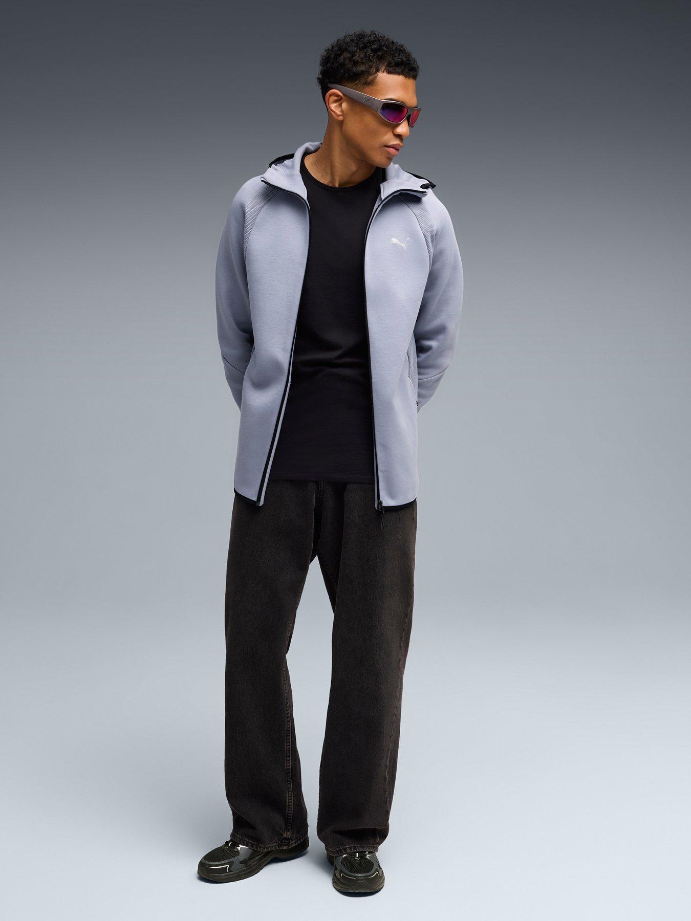 Image 3 of 5 of Puma Mens Evostripe FZ Hoodie - Grey