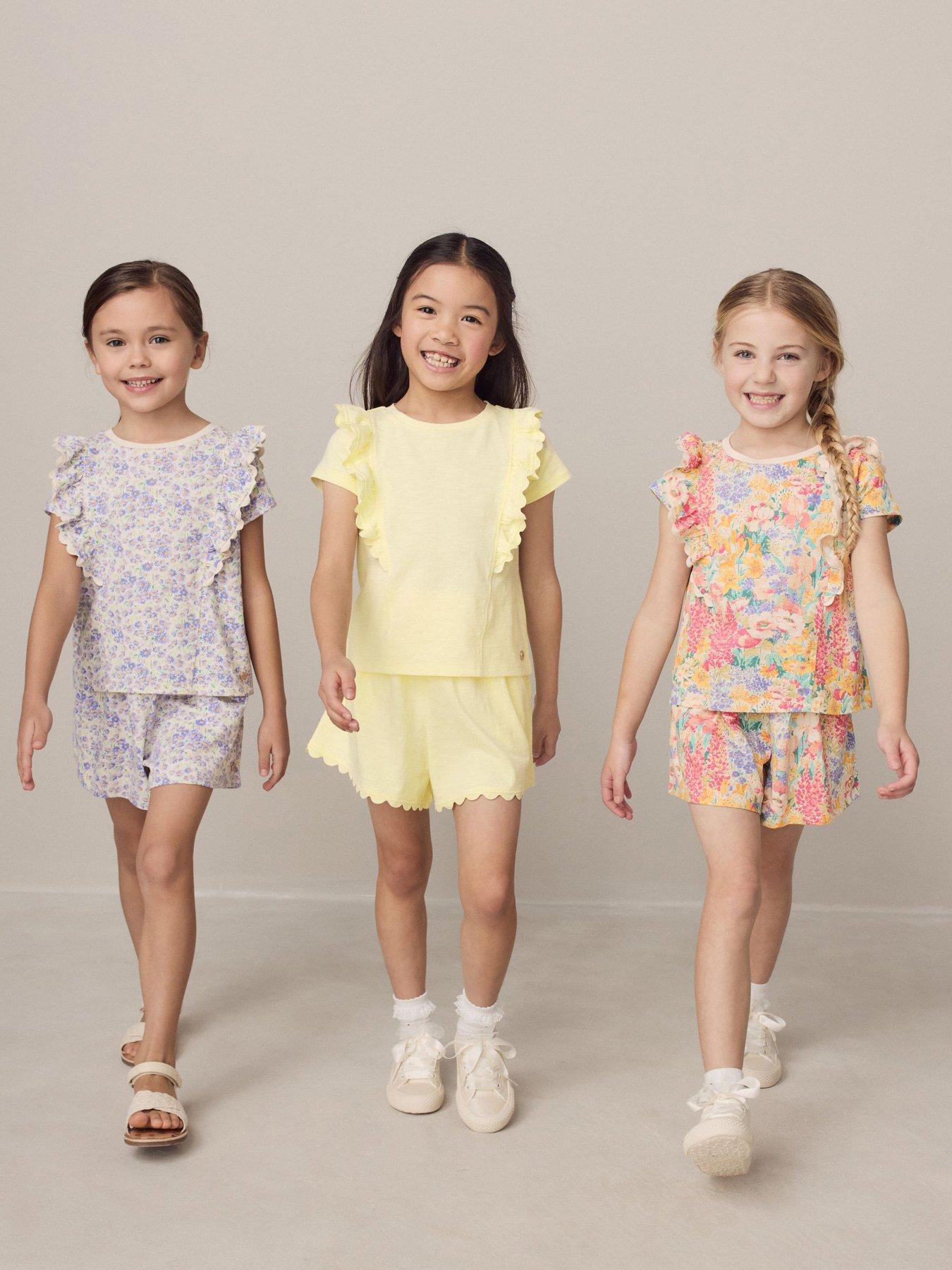 Laura Ashley Older Girls 3 Pack Floral T-Shirts - Multi