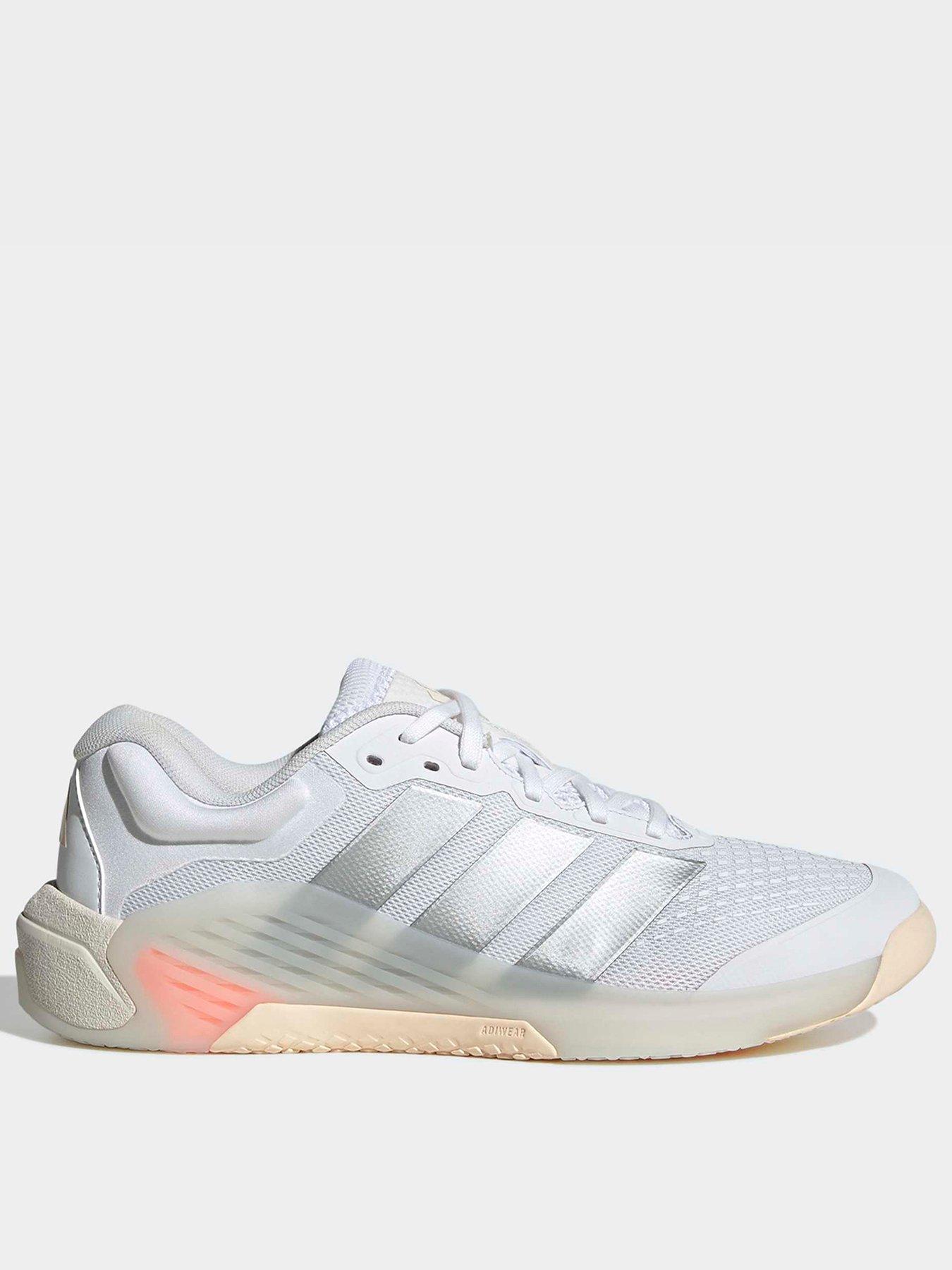 adidas Womens Training Dropset 4 Power Trainer, White, Size 3.5, Women