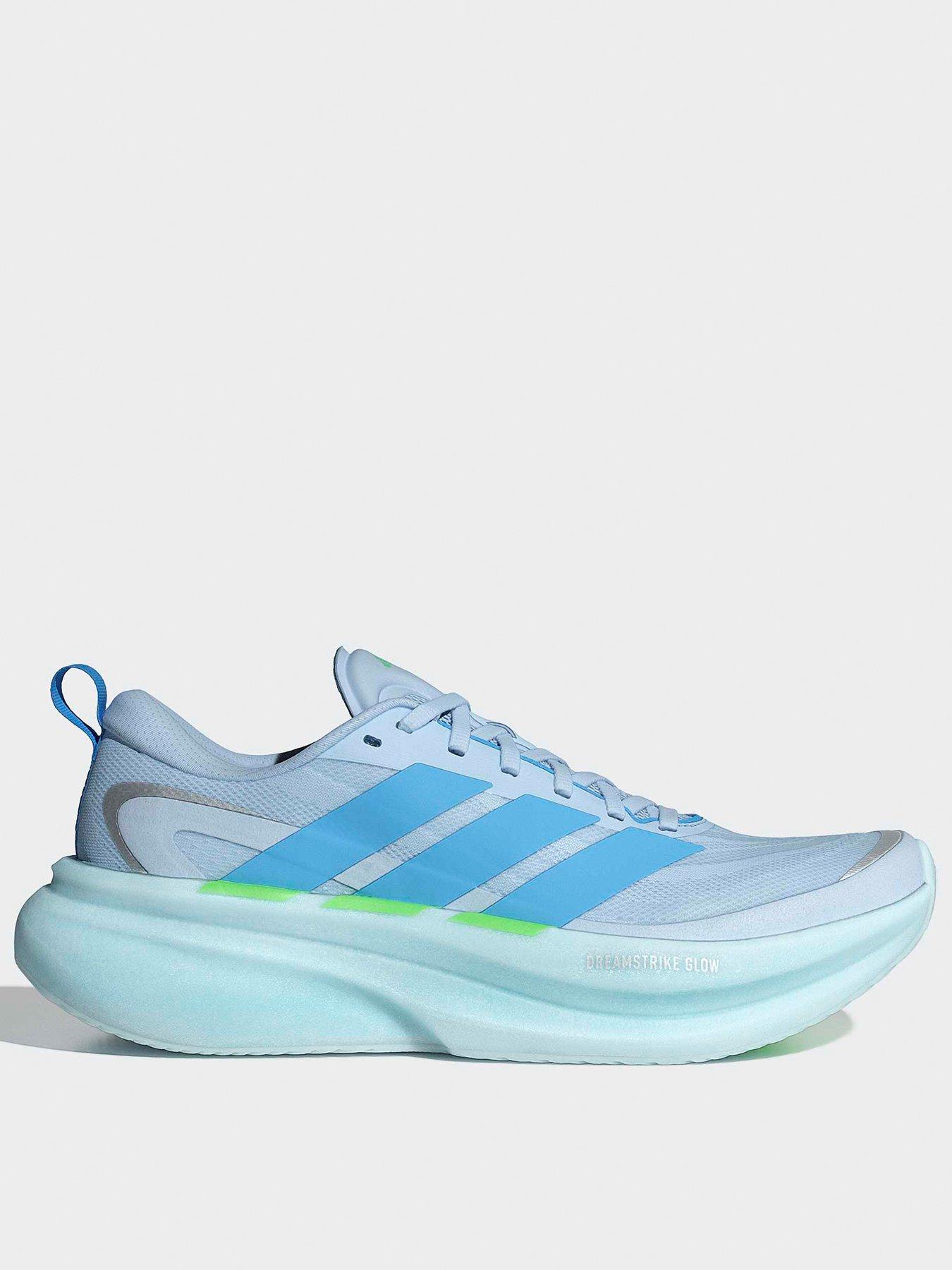 adidas Womens Running Supernova Glide Trainer, Crsk/Blubrs/Limbur, Size 5.5, Women