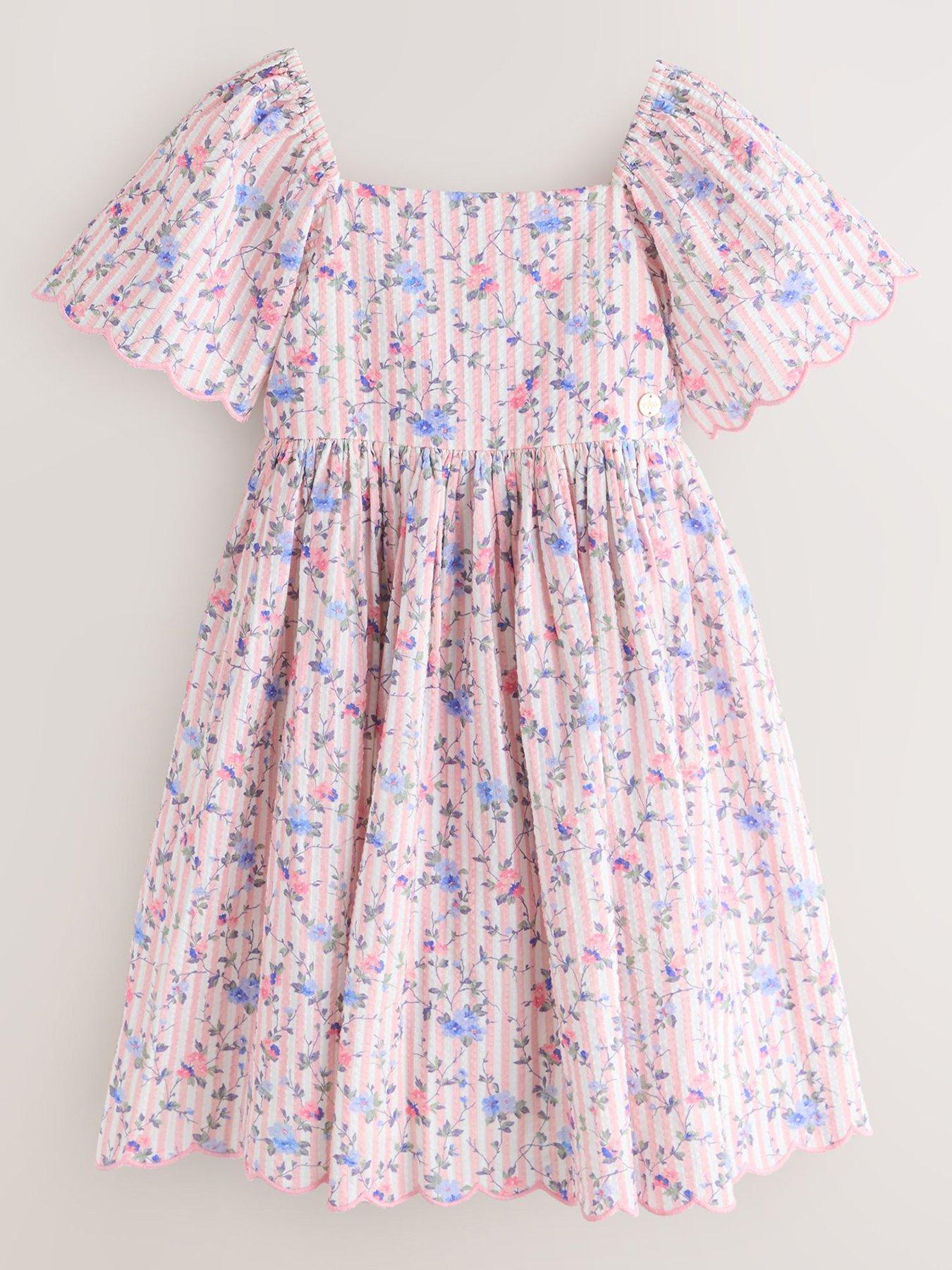 Image 2 of 7 of Laura Ashley Older Girls Stripe Floral Dress - Pink