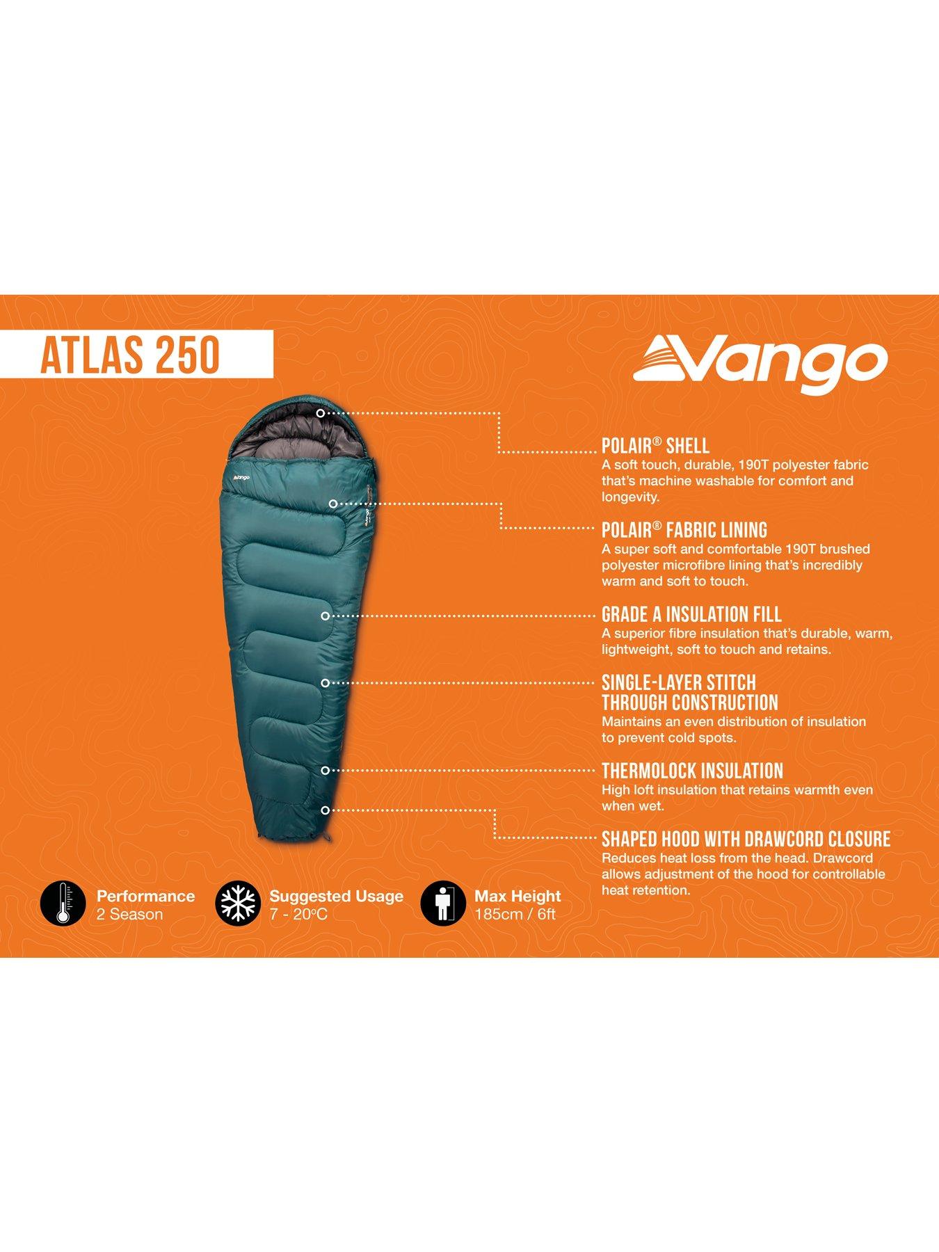 Image 2 of 5 of Vango ATLAS 250 SINGLE SLEEPING BAG - DEEP ATLANTIC