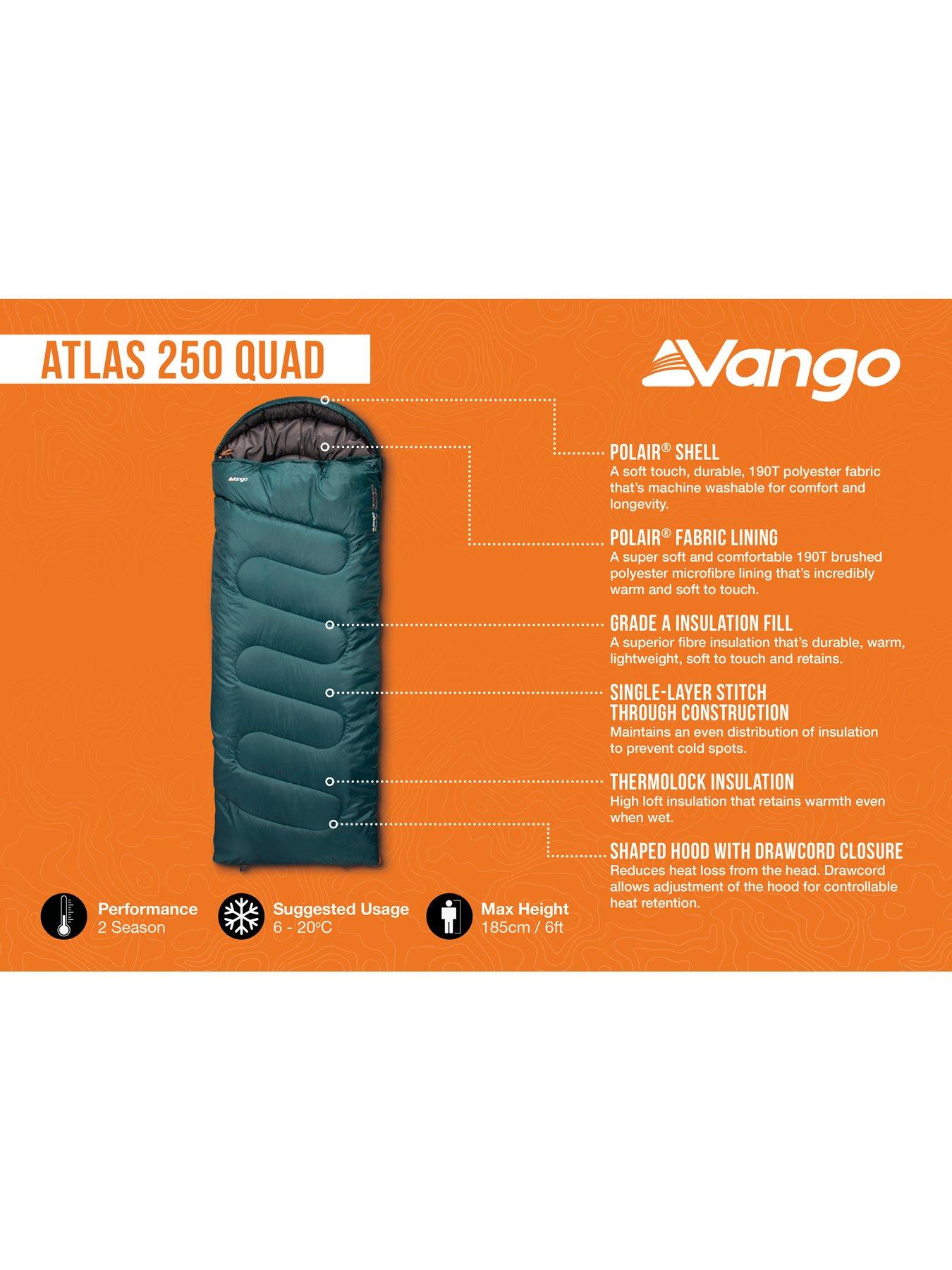 Image 2 of 5 of Vango ATLAS 250 QUAD SINGLE SLEEPING - DEEP ATLANTIC