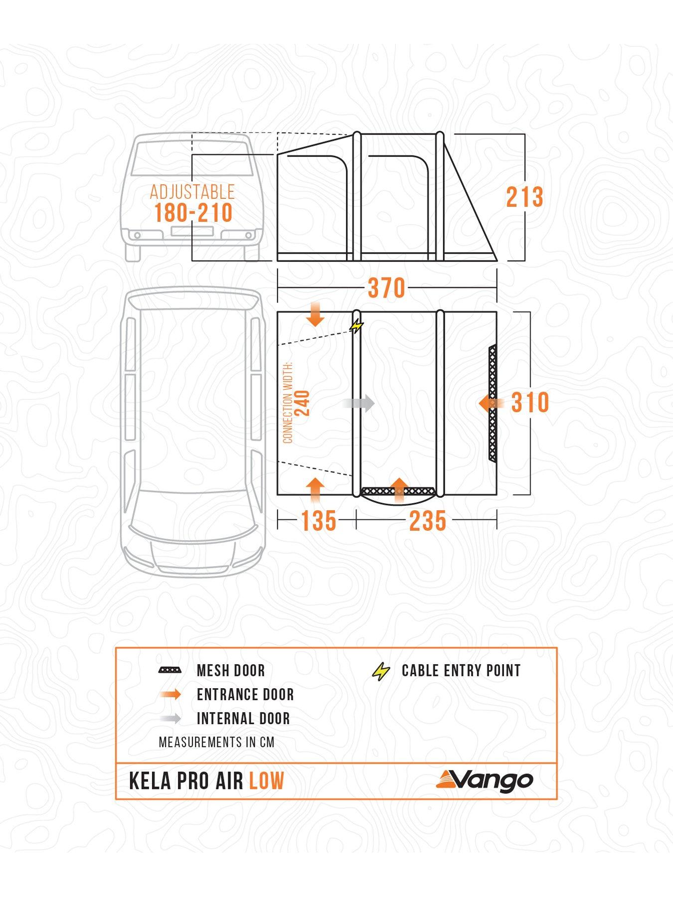 Image 4 of 8 of Vango Kela Pro Air Low Drive Away Awning