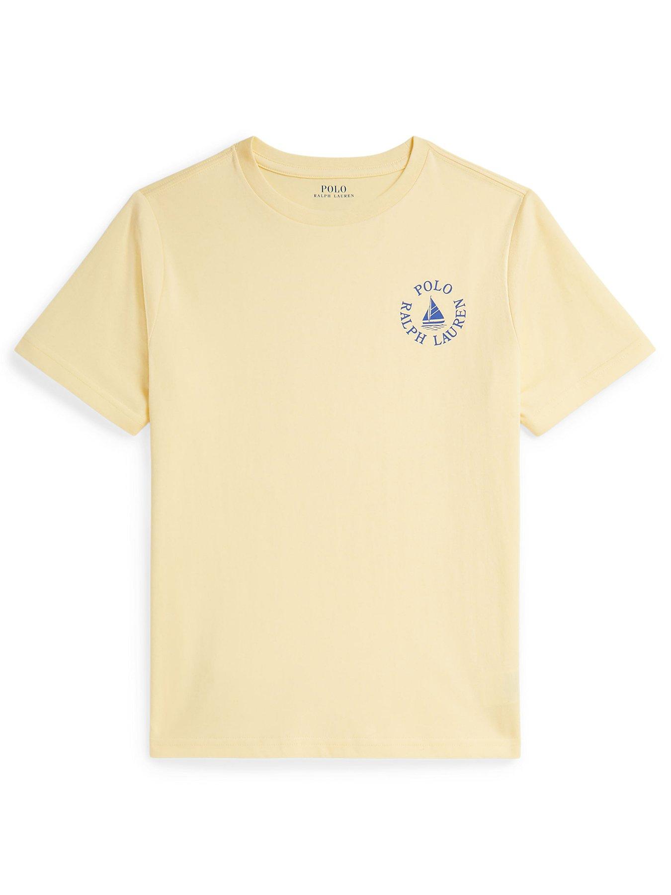 Image 2 of 5 of Polo Ralph Lauren Boys Short Sleeve Chest Logo T-Shirt - Yellow