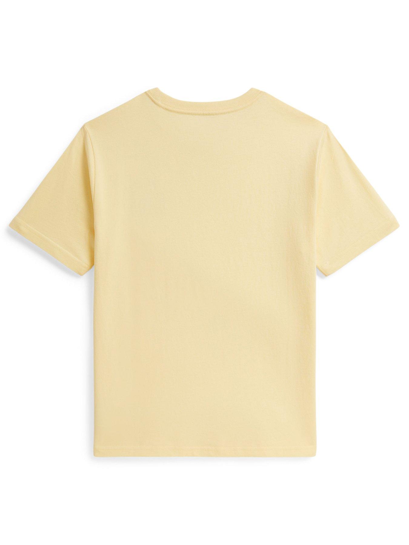 Image 3 of 5 of Polo Ralph Lauren Boys Short Sleeve Chest Logo T-Shirt - Yellow