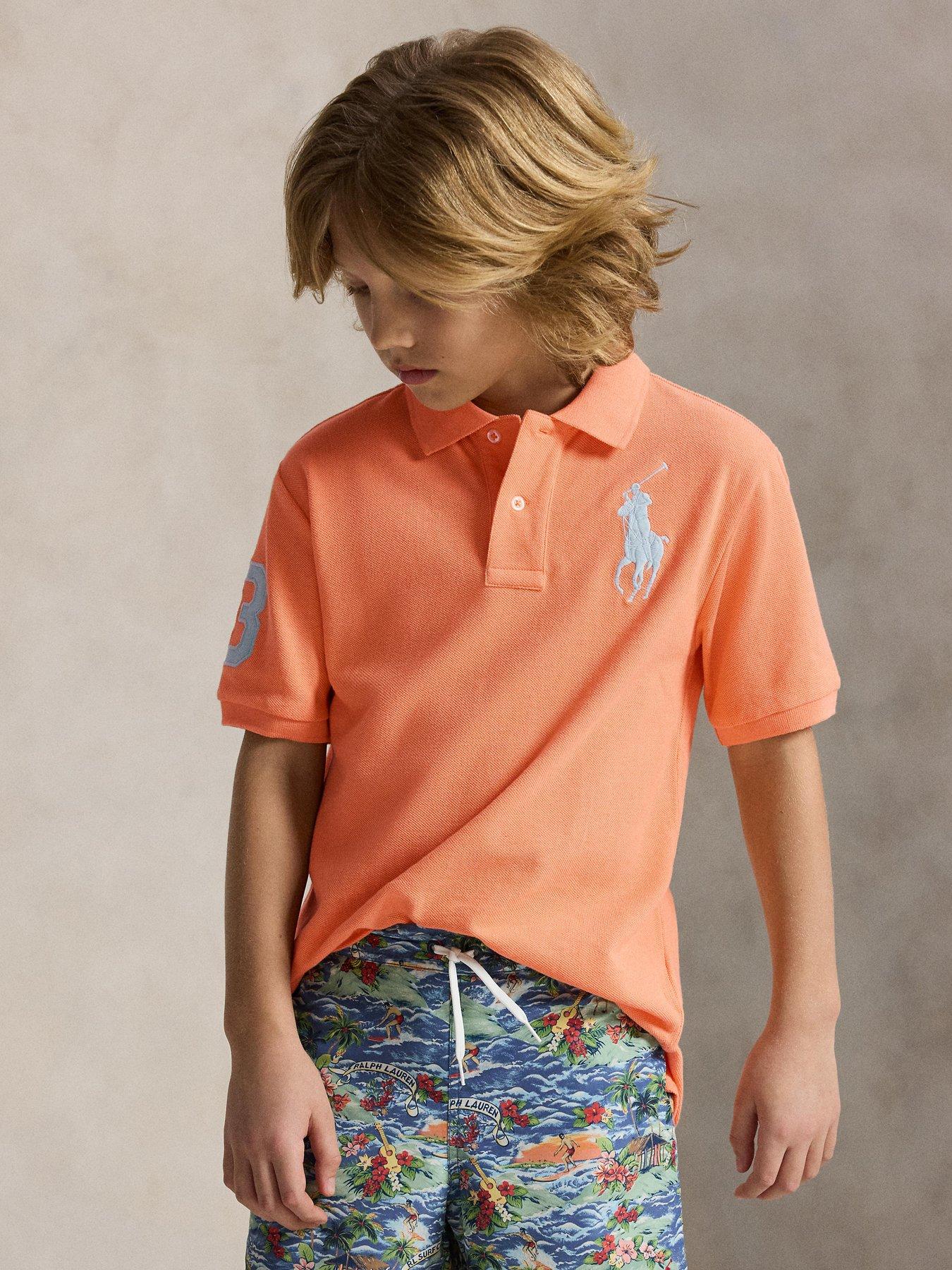 Polo Ralph Lauren Boys Short Sleeve Polo Shirt - Orange