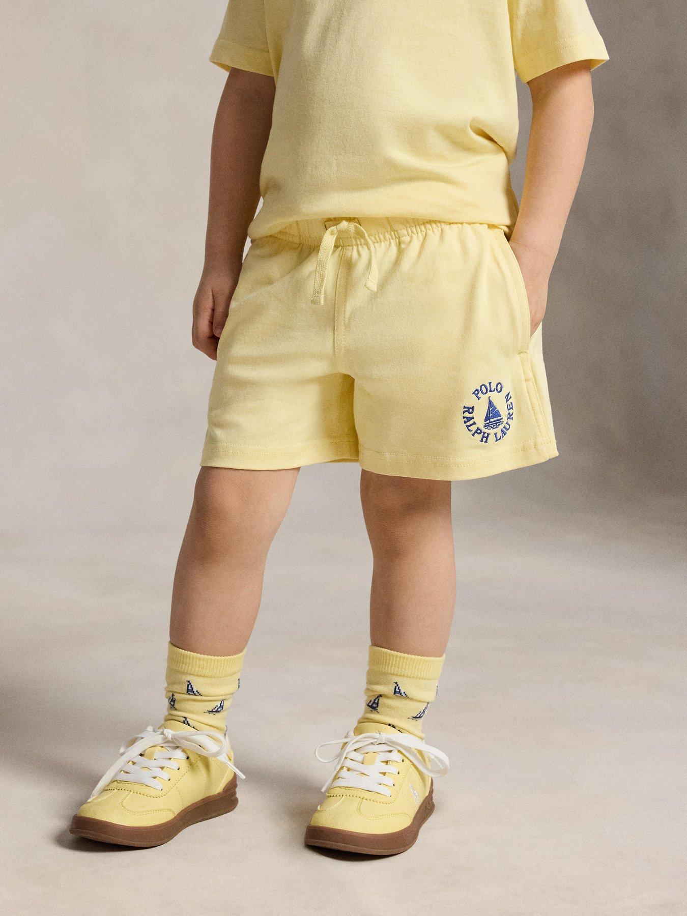 Polo Ralph Lauren Boys Jersey Shorts, Light Yellow, Size 6 Years