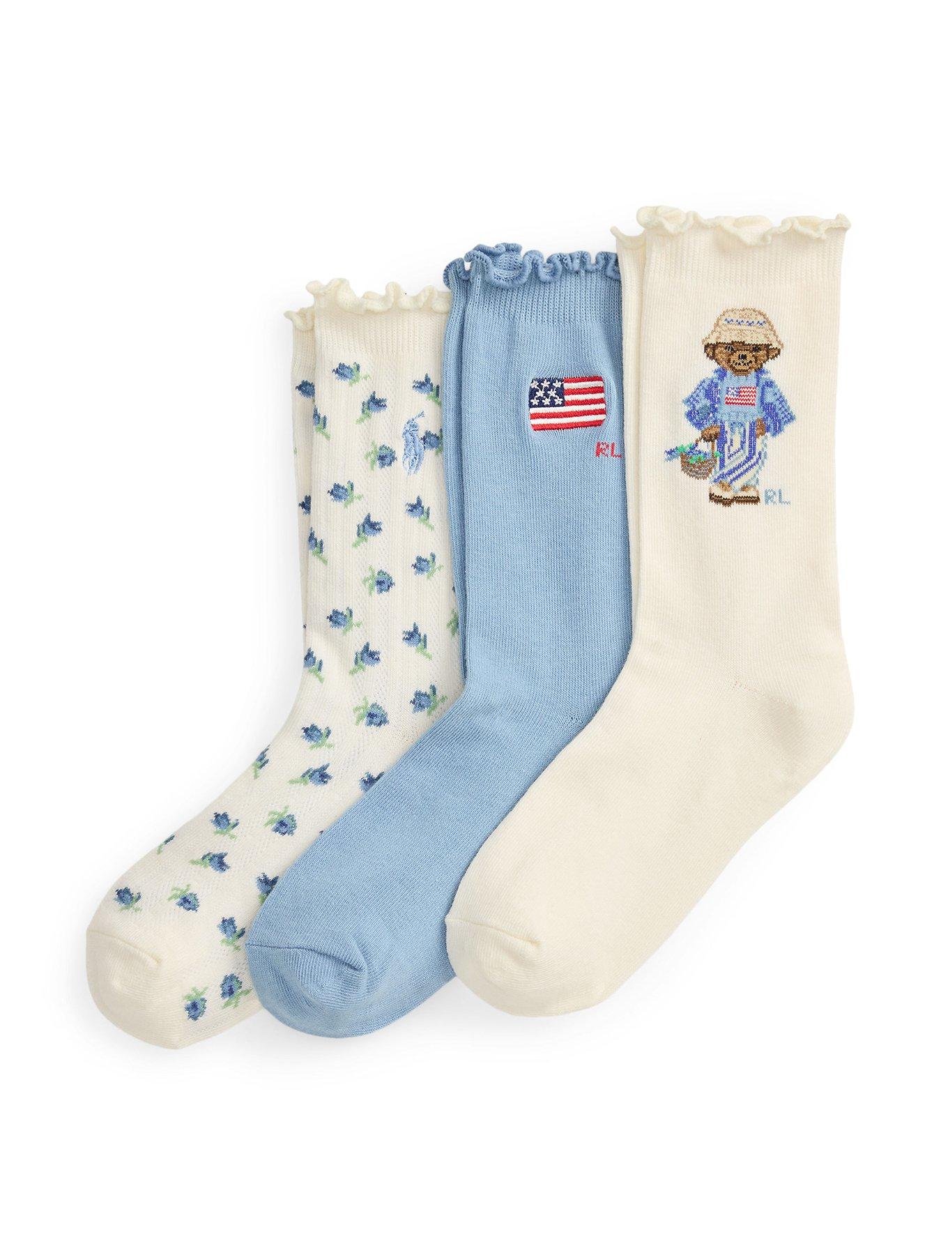 Polo Ralph Lauren Girls 3 Pack Of Socks