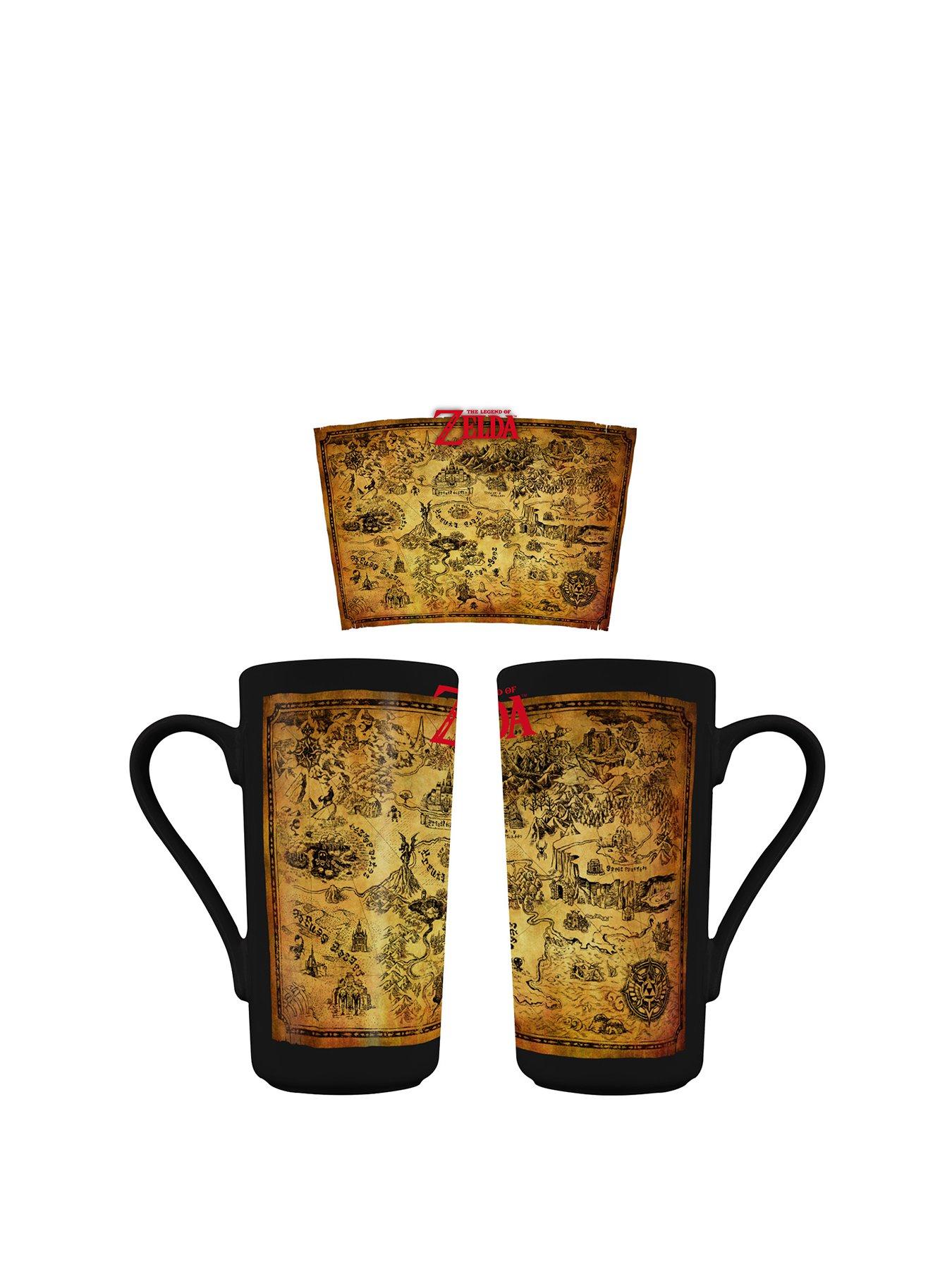 Nintendo Zelda Black  &  Gold Map Grande Mug