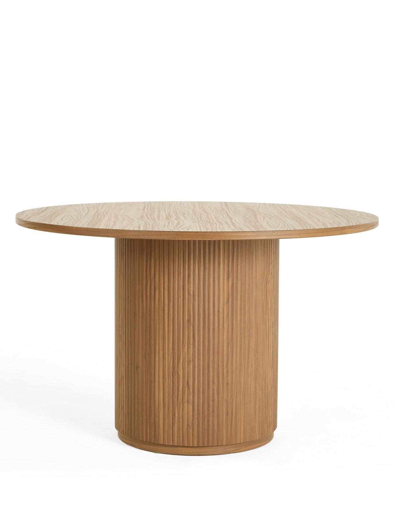 Image 3 of 7 of The Very Collection Carina Mid Oak 120cm Round Dining Table &amp; 4 Carina Natural Chairs - FSC&reg; Certified