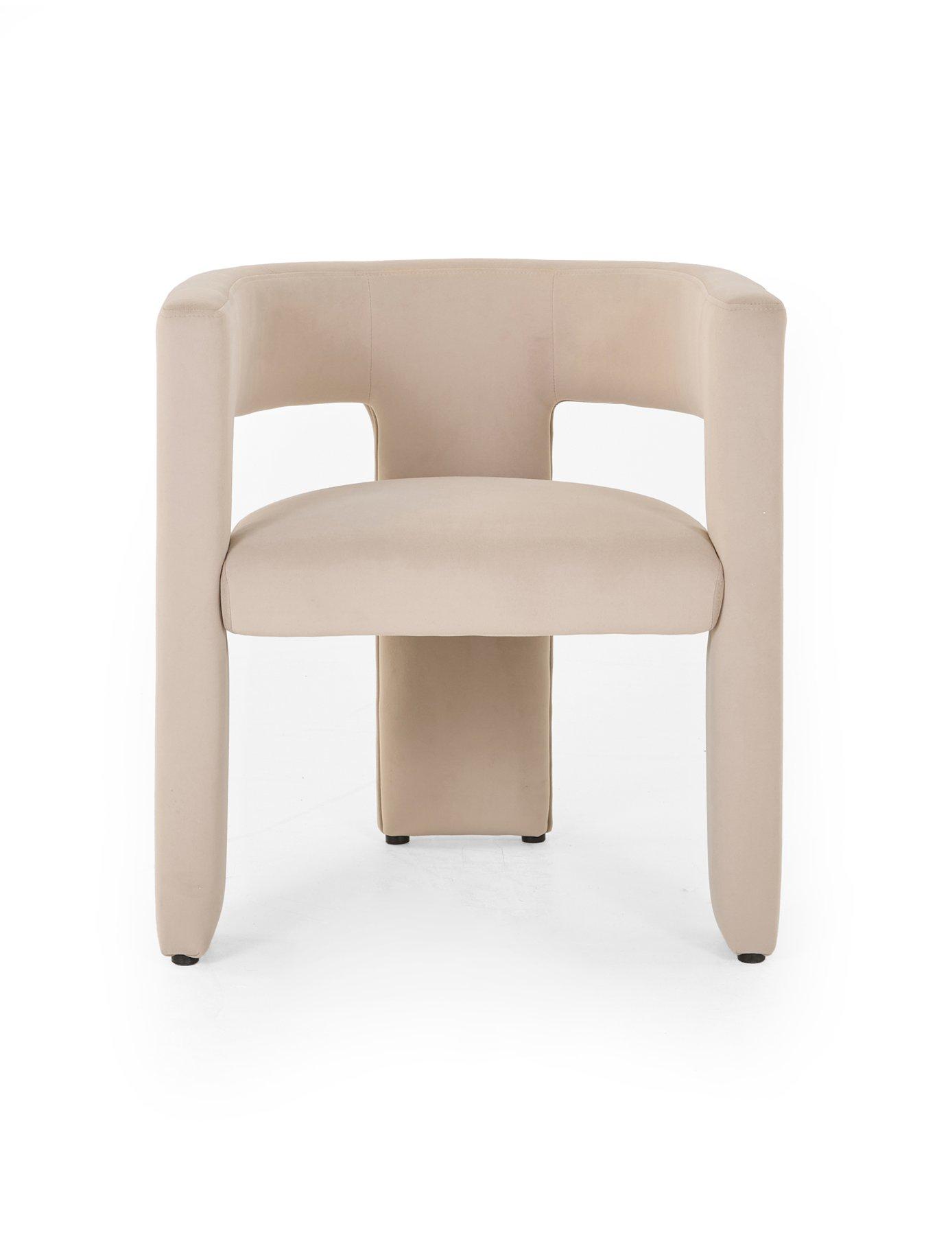 Image 5 of 7 of The Very Collection Carina Mid Oak 120cm Round Dining Table &amp; 4 Nell Taupe Chairs - FSC&reg; Certified