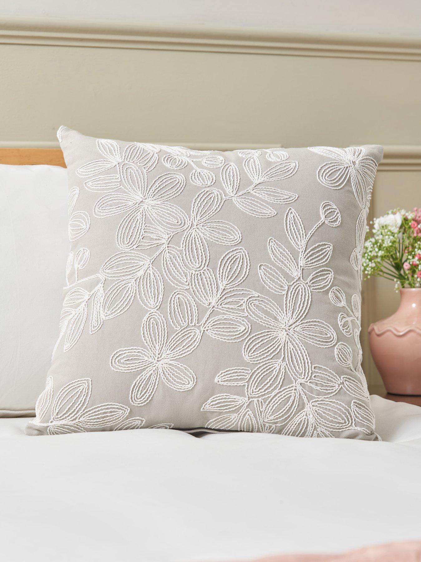 The Very Collection Spring Garden Embroidered Cushion