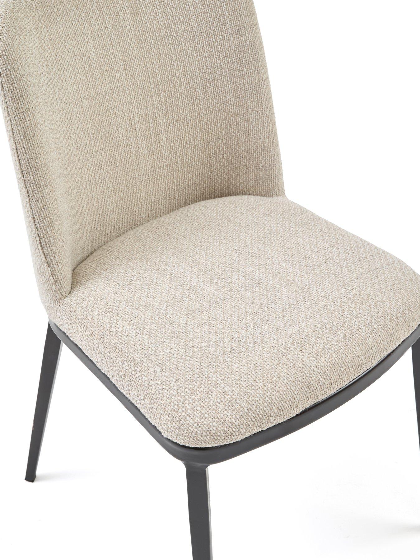 Image 6 of 7 of The Very Collection Carina Black 200cm Oval Dining Table &amp; 4 Willow Standard Chairs - FSC&reg; Certified