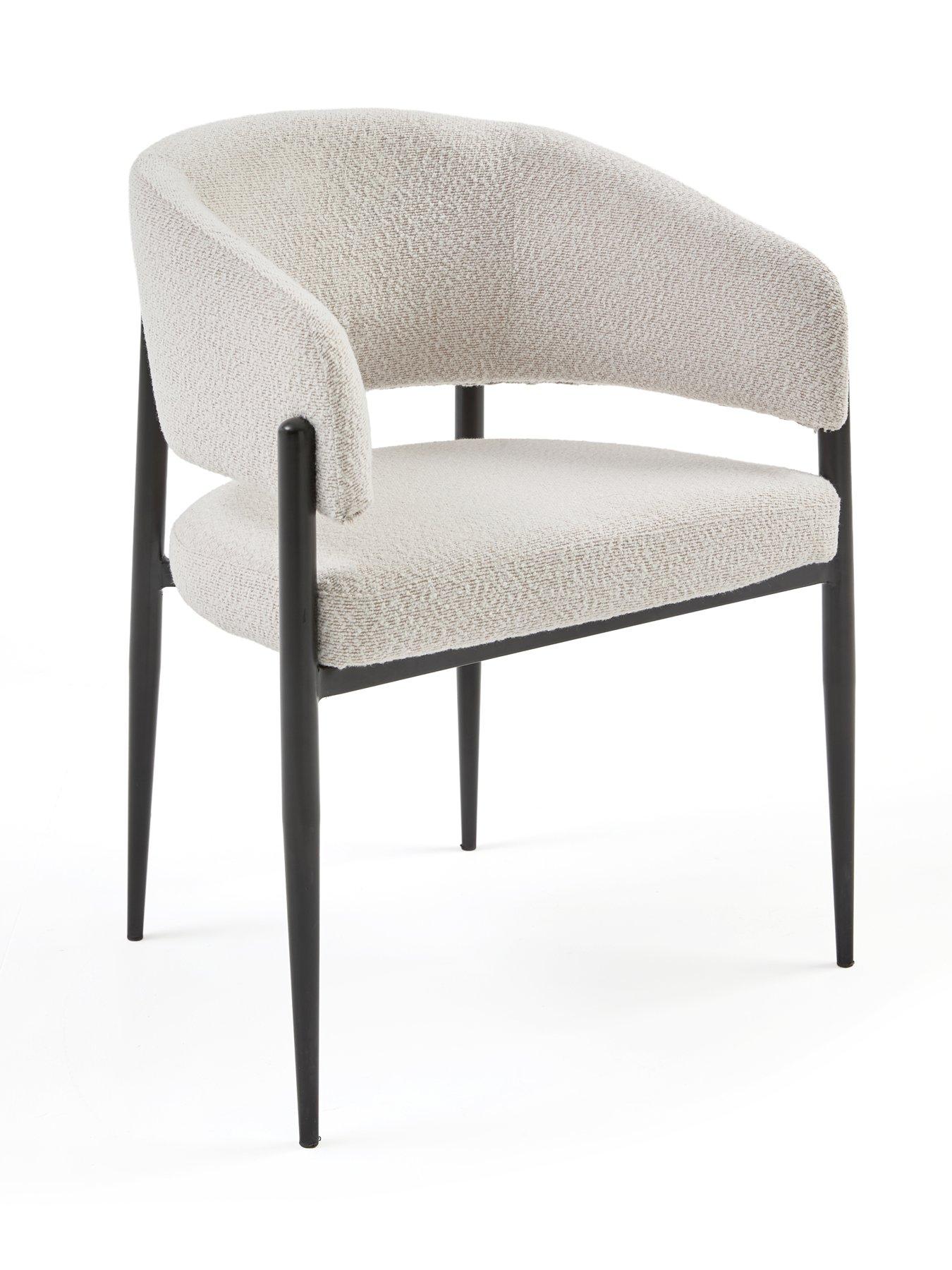 Image 5 of 7 of The Very Collection Carina Black 200cm Oval Dining Table &amp; 4 Romie Chairs - FSC&reg; Certified