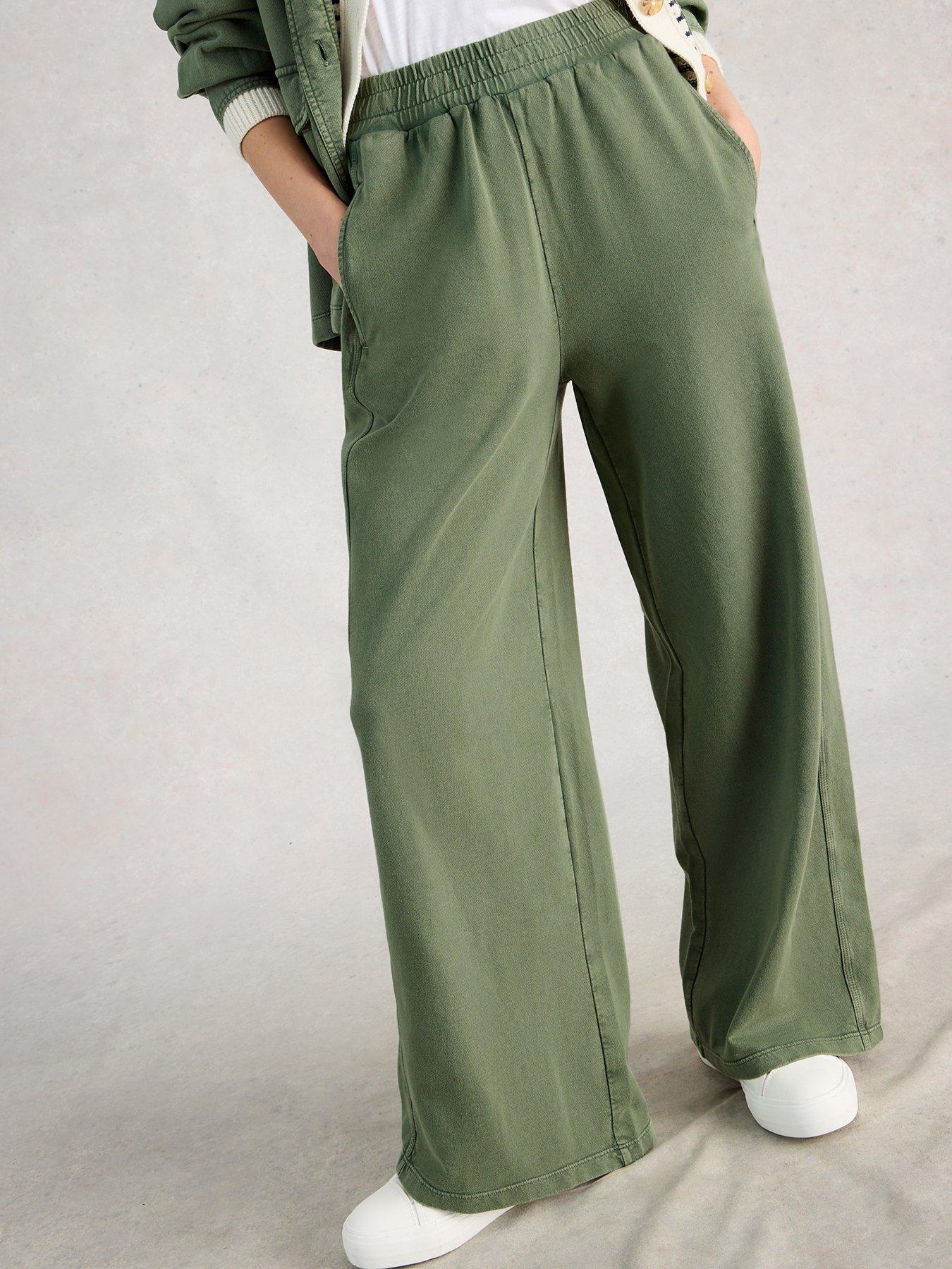 White Stuff Parker Wide Leg Jogger - Green