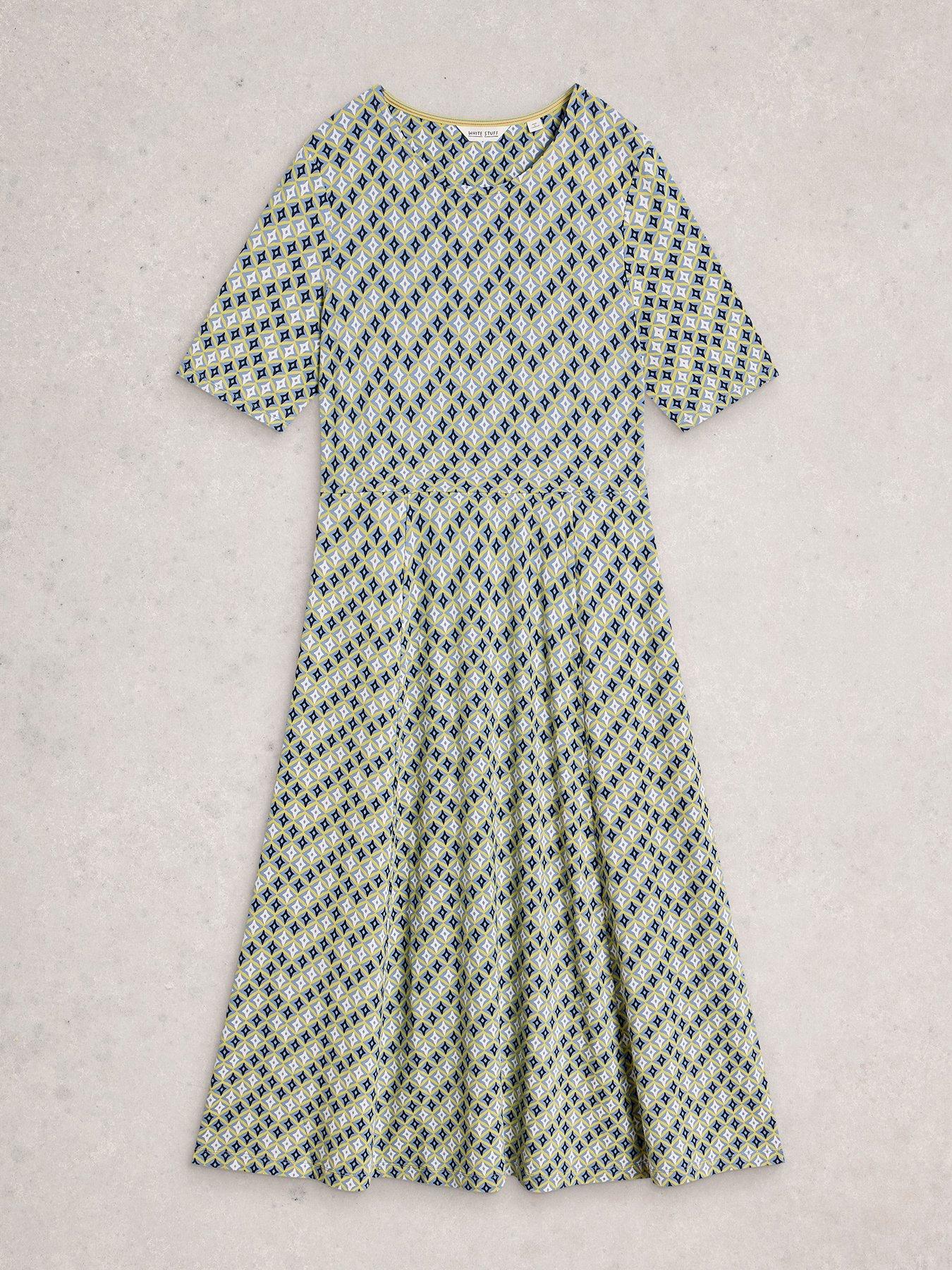 Image 5 of 6 of White Stuff Madeline Jersey Dress - Green
