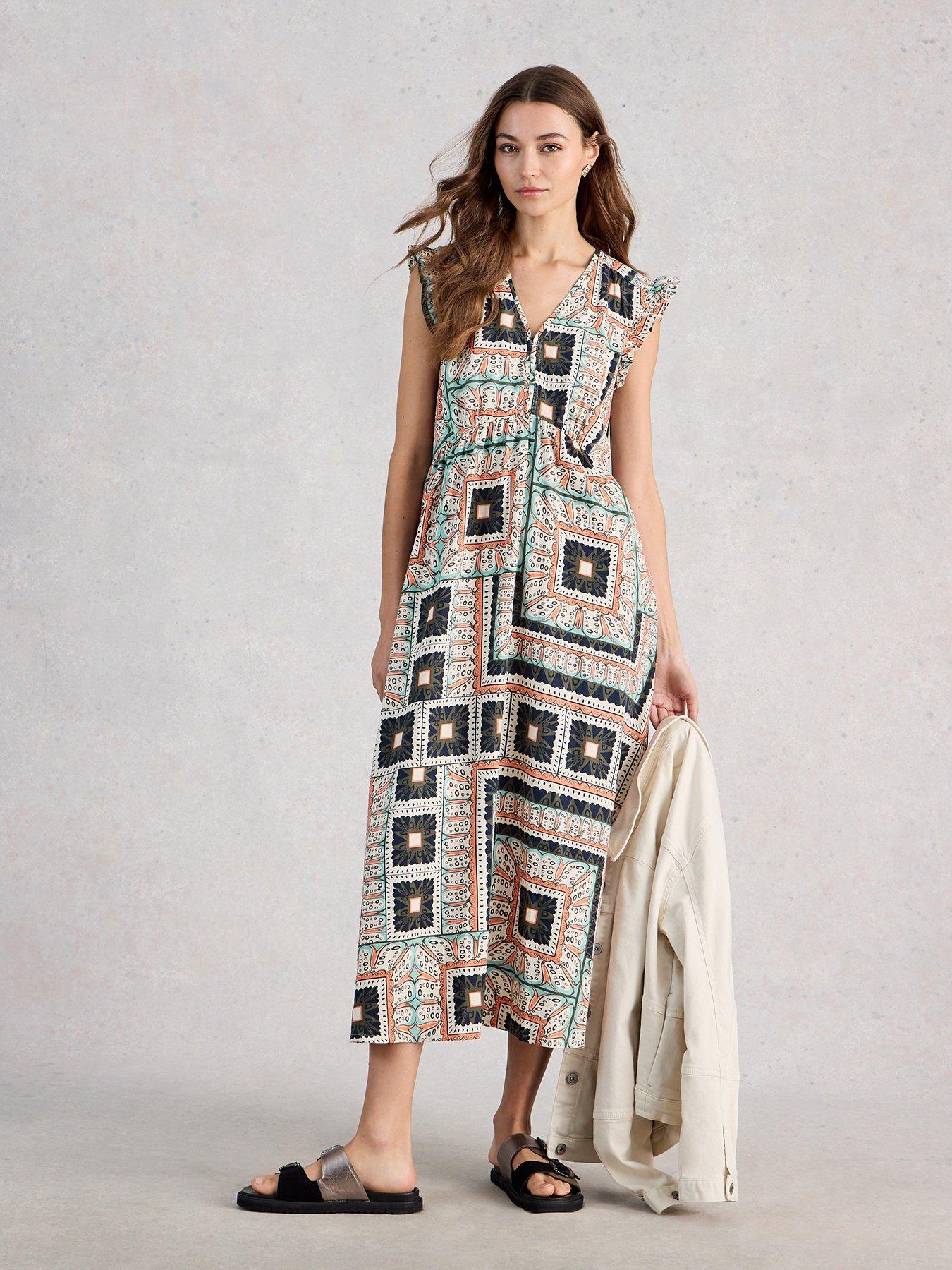 White Stuff Lorna Linen Blend Maxi Dress