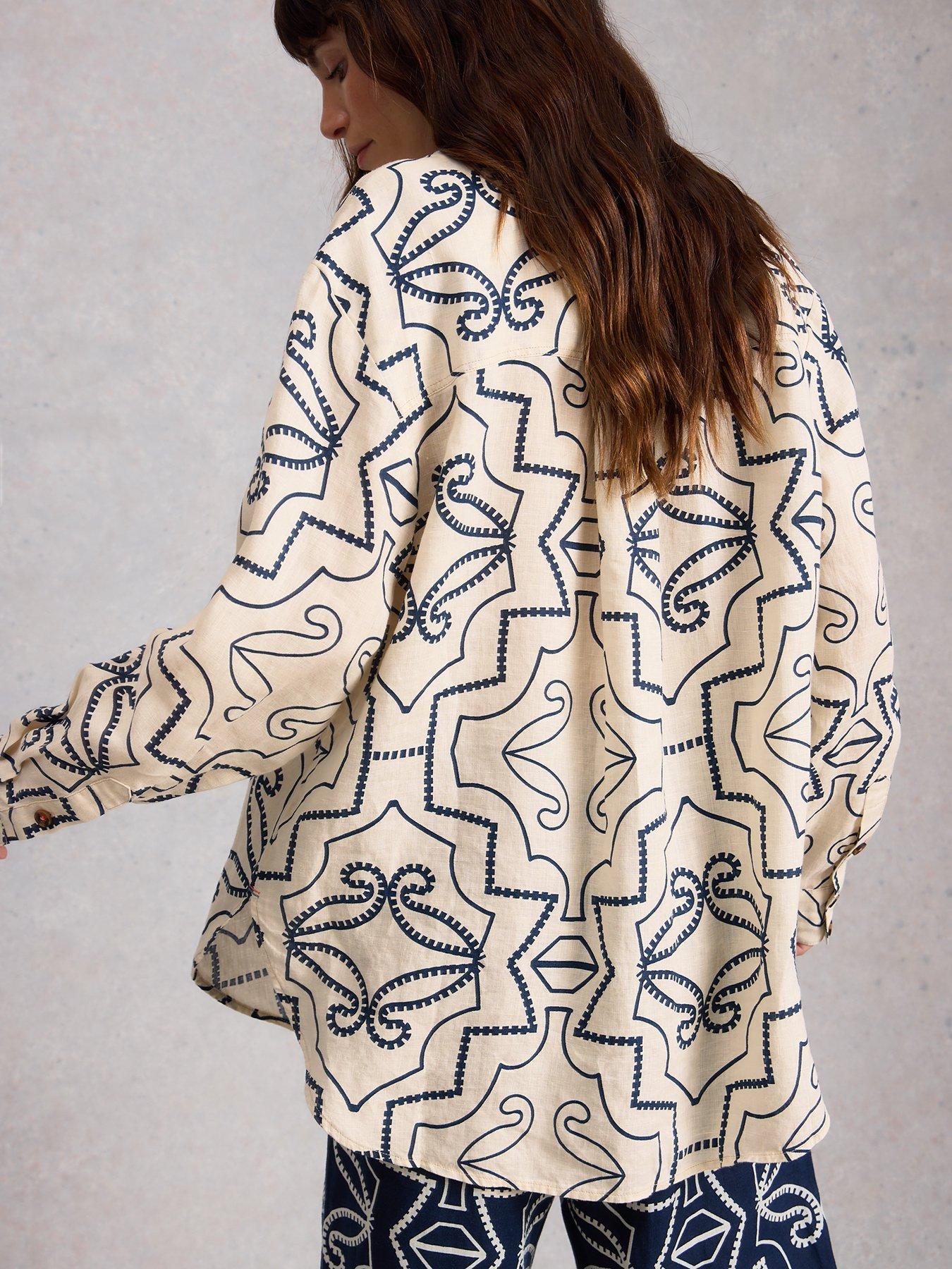 Image 2 of 6 of White Stuff Lydia Linen Shirt - White