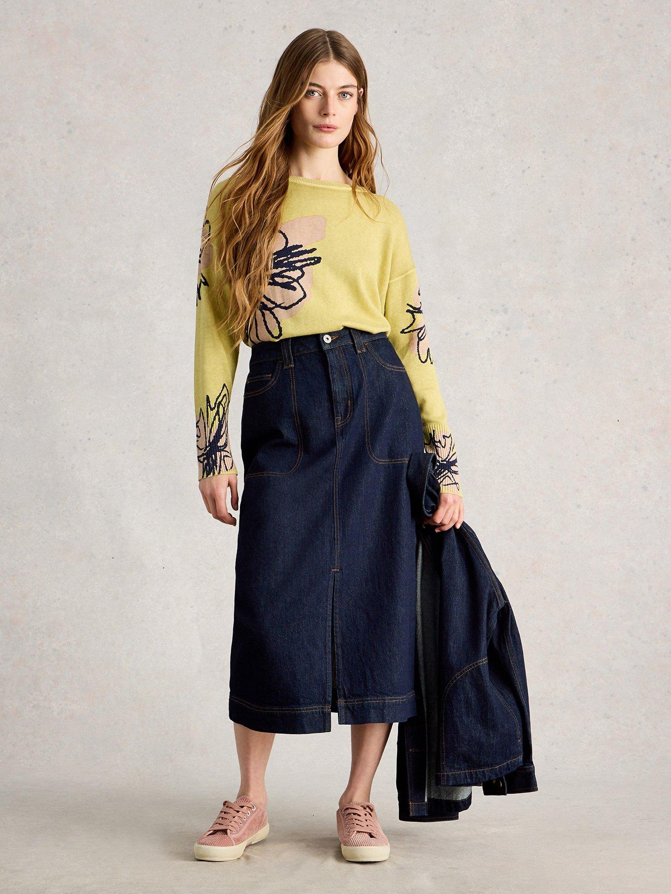 Image 3 of 6 of White Stuff Olive Print Jumper