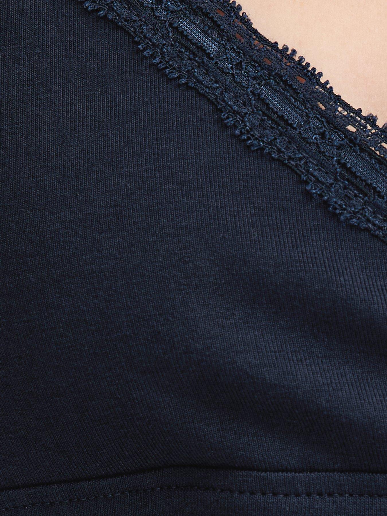 Image 5 of 5 of New Look 915 Girls Strappy Lace Trim Rara Dress - Navy