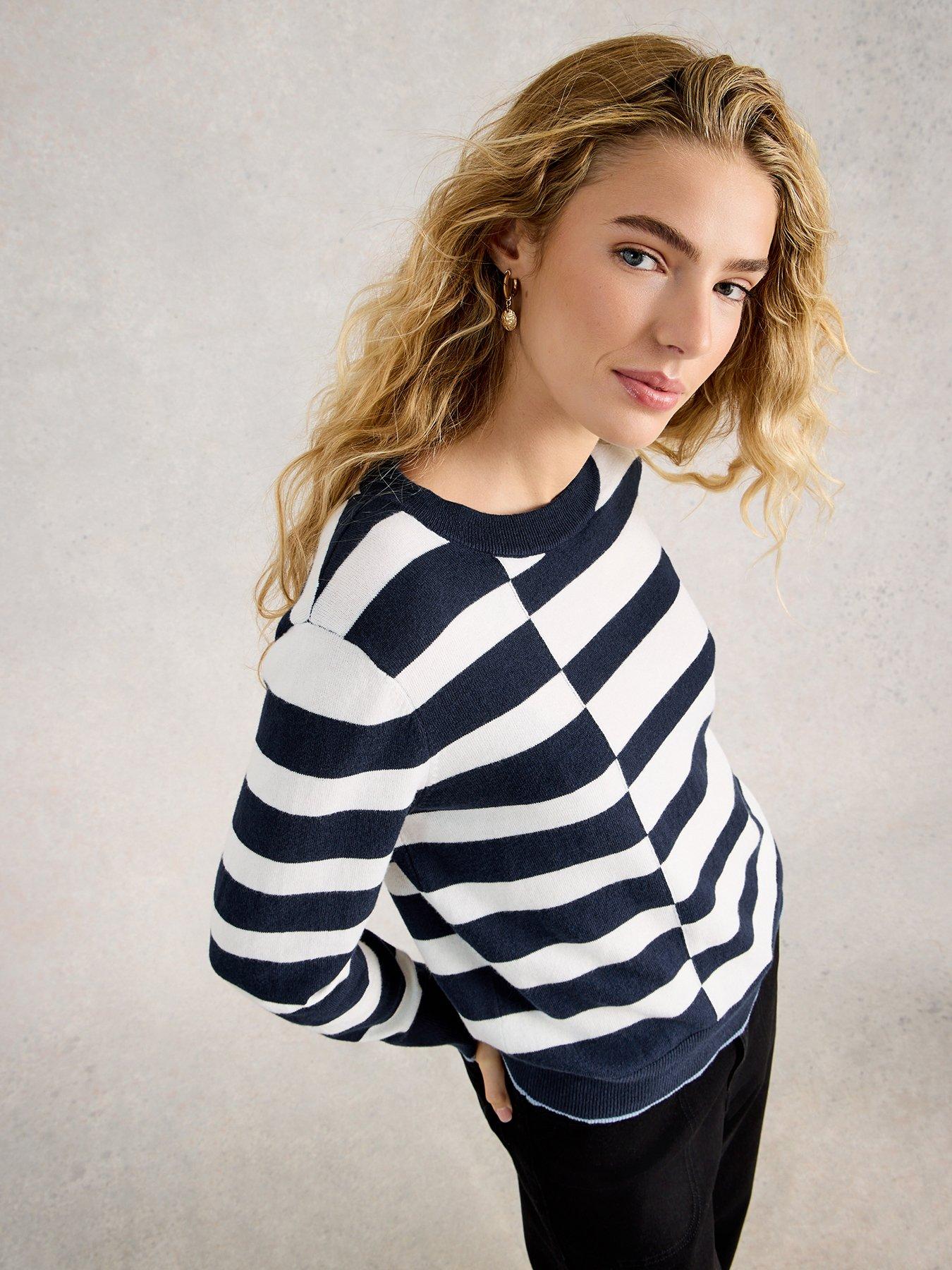White Stuff Katie Stripe Jumper - Navy