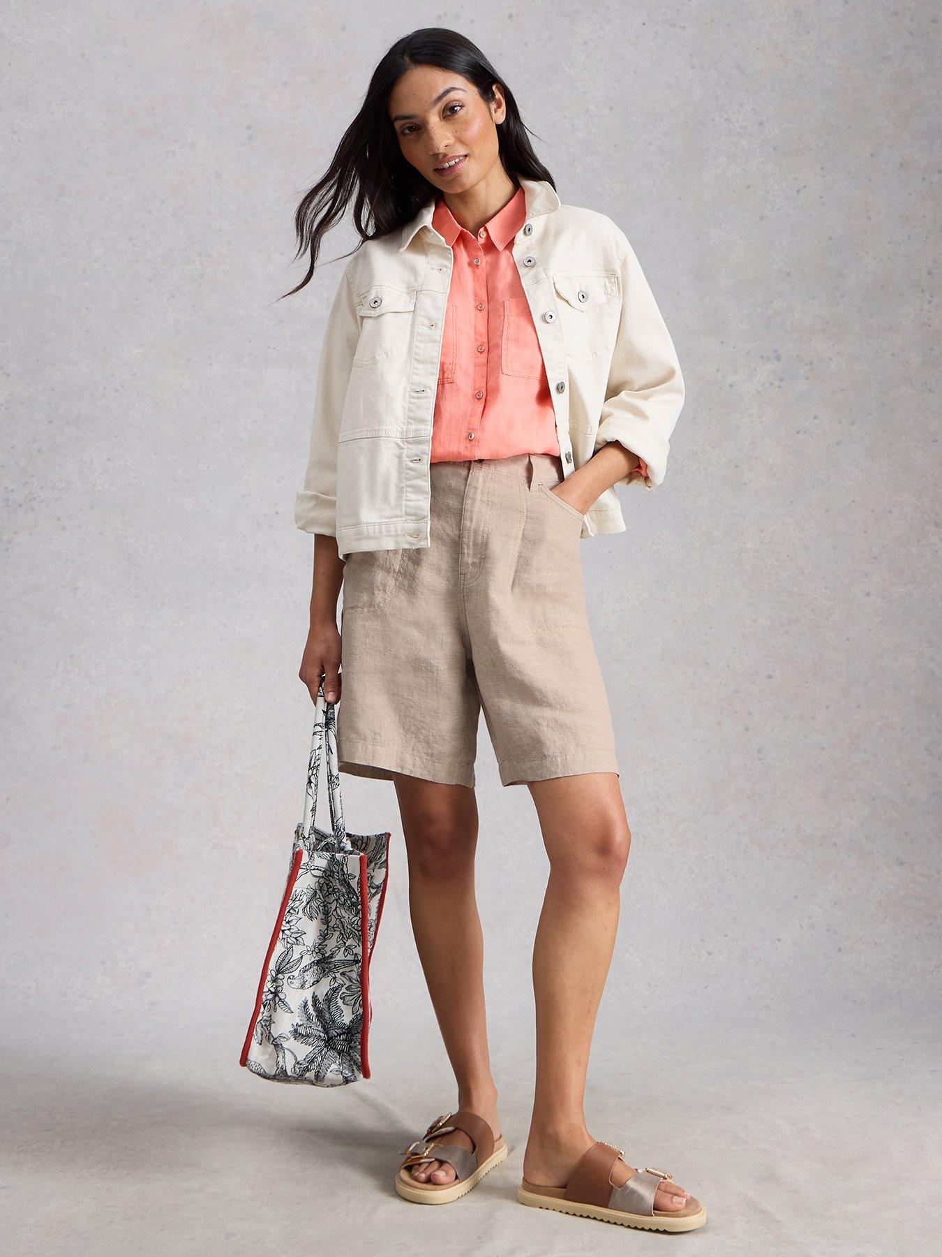White Stuff Tia Linen Short - Beige | Very