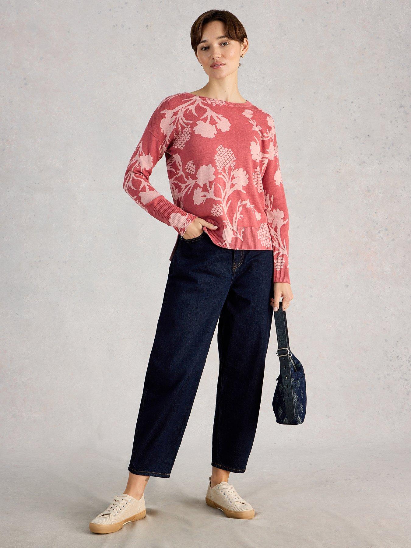 White Stuff Olive Print Jumper