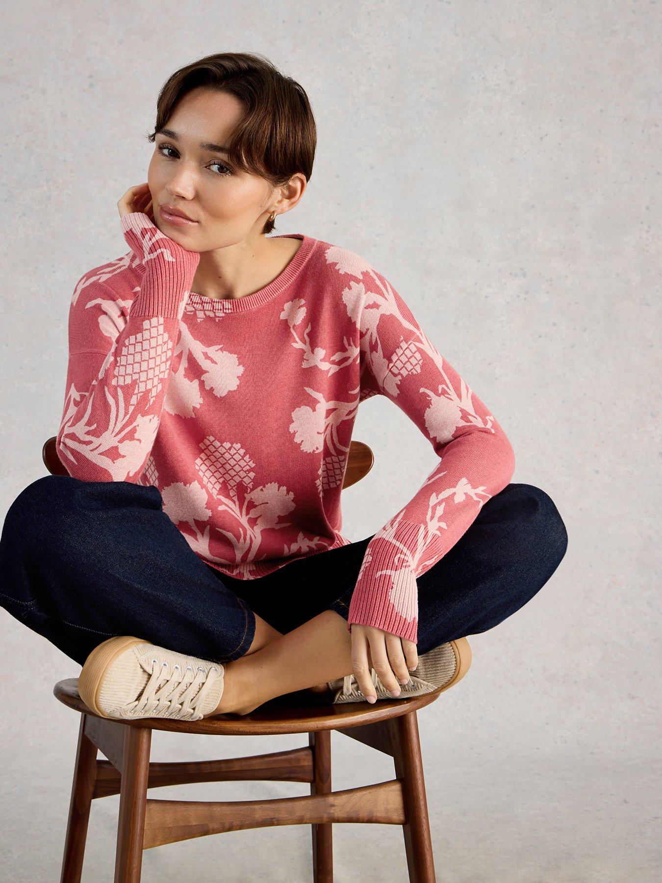 Image 3 of 6 of White Stuff Olive Print Jumper