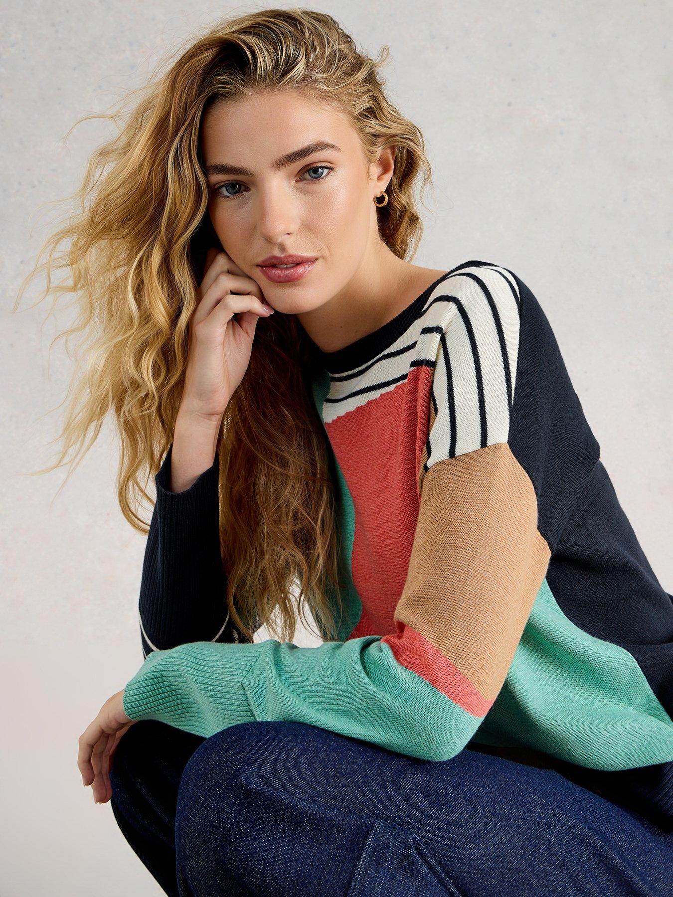 Image 4 of 6 of White Stuff Olive Abstract Jumper