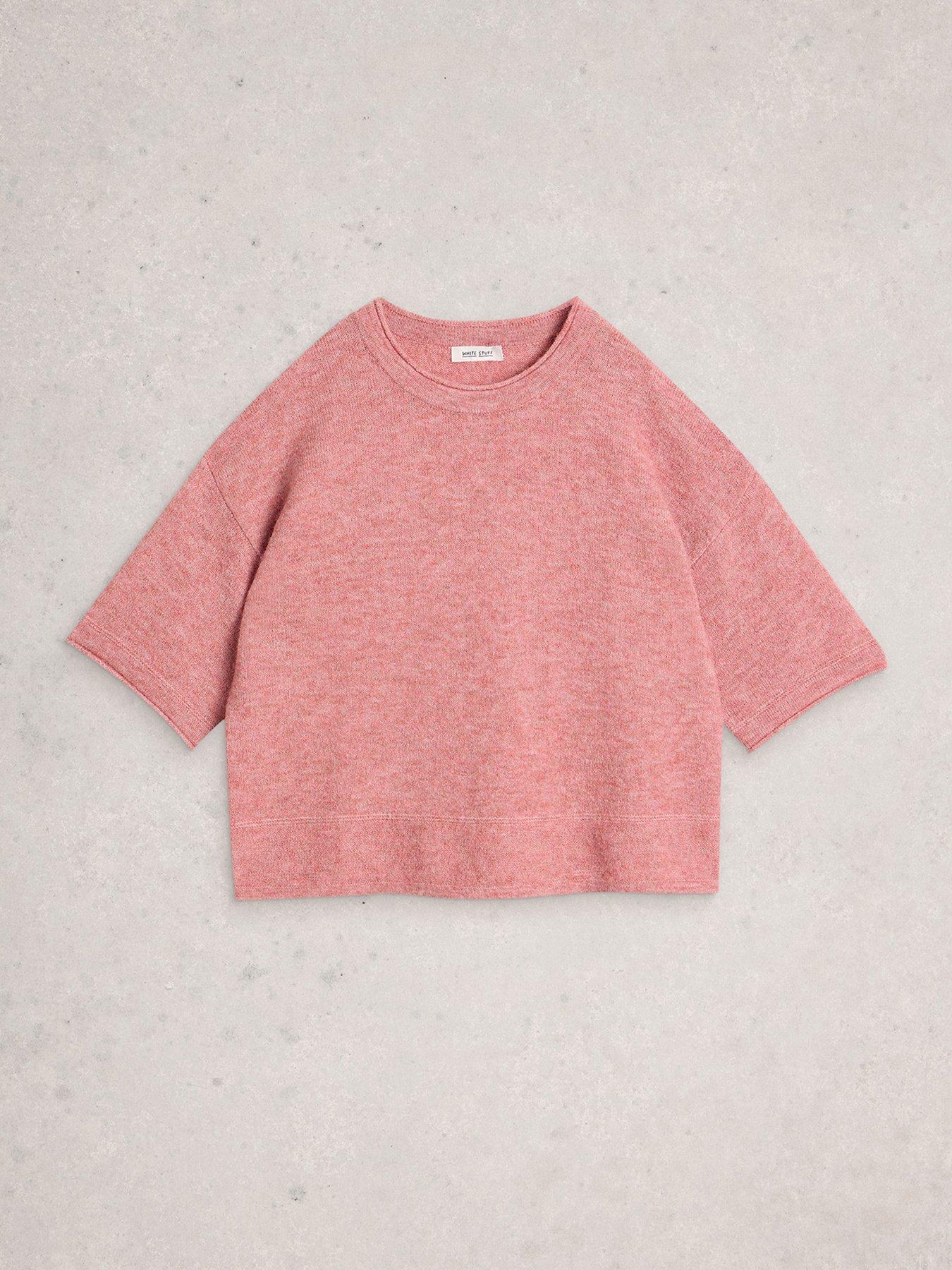 Image 5 of 6 of White Stuff Kate Knitted T-Shirt - Pink