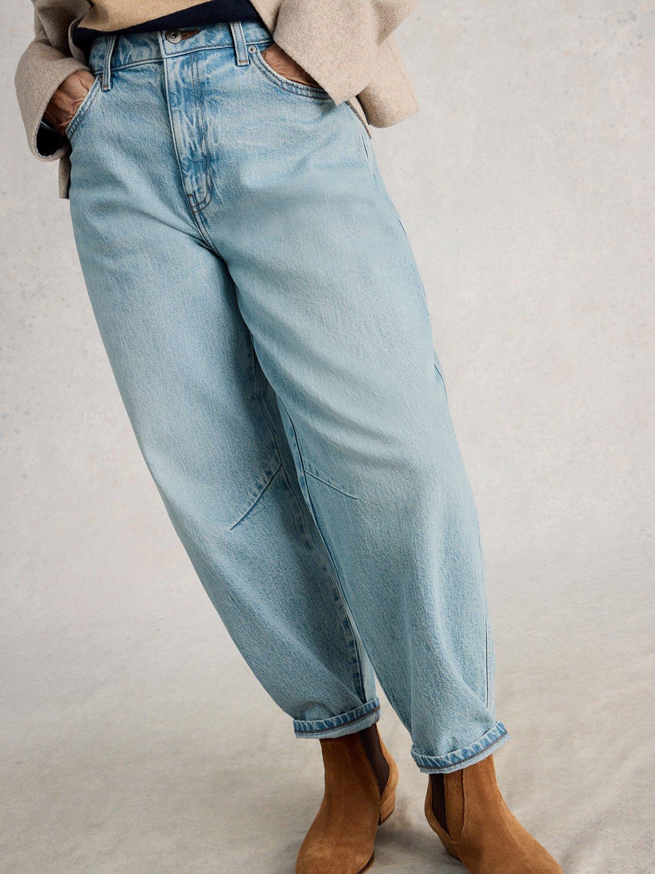 Image 1 of 6 of White Stuff Aubrey Barrel Leg Jean