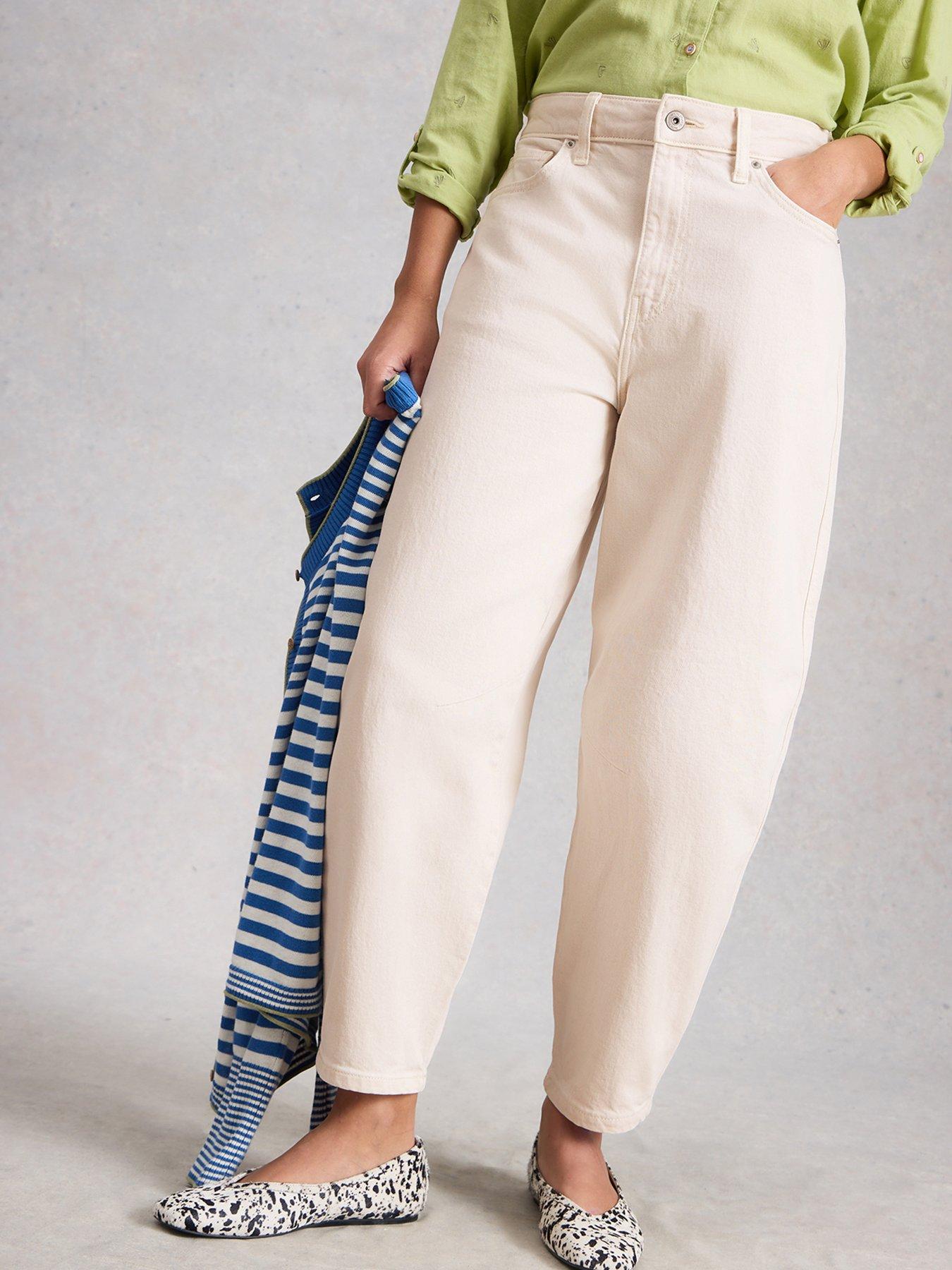 Image 1 of 6 of White Stuff Aubrey Barrel Leg Jean