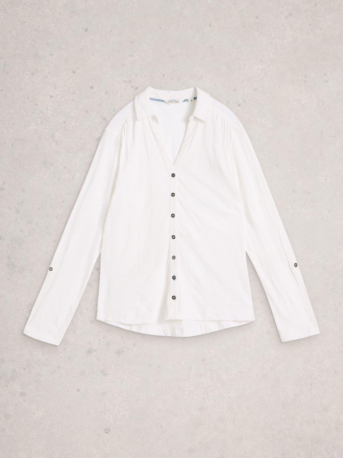Image 5 of 6 of White Stuff Annie Broderie Jersey Shirt