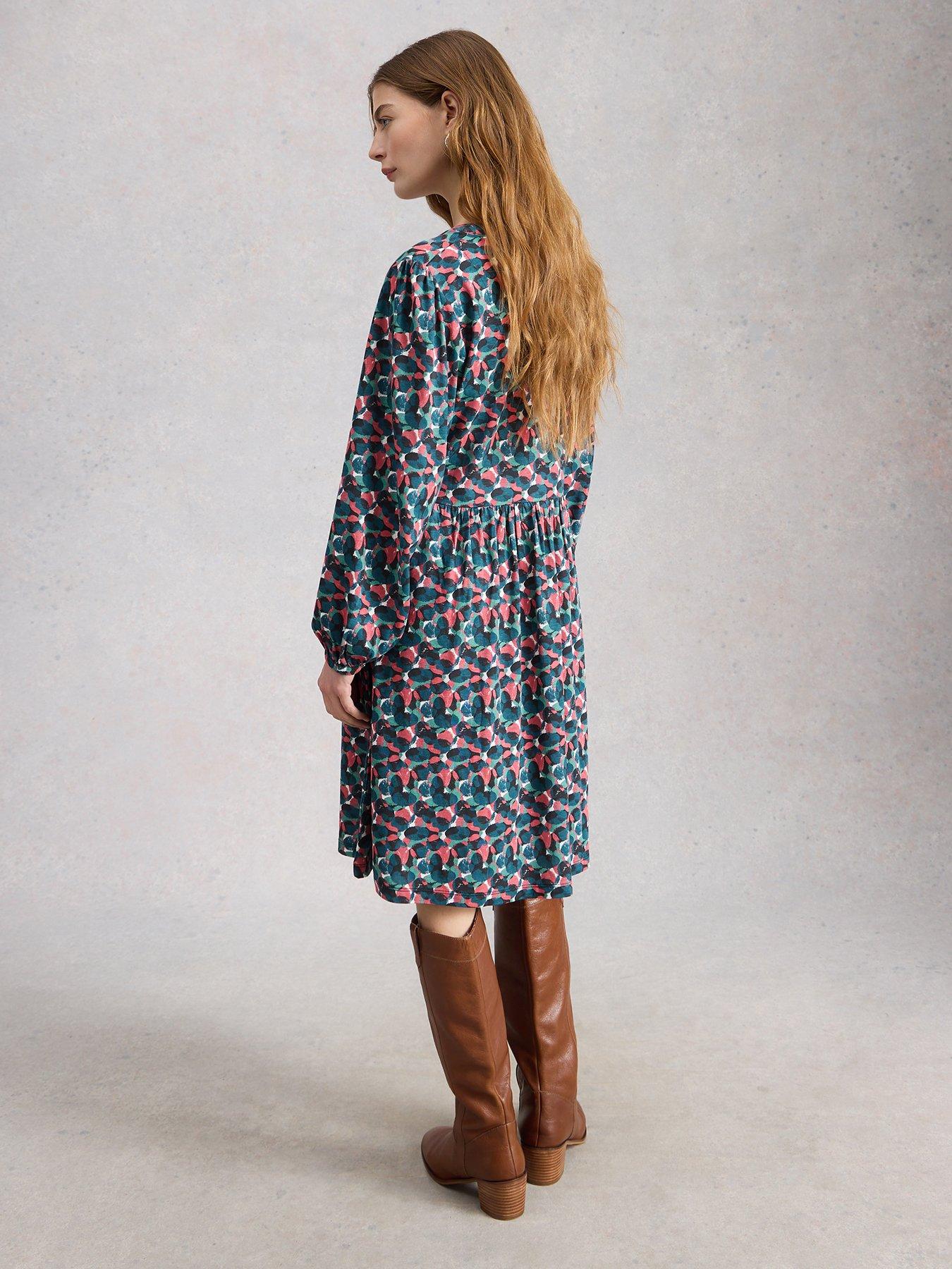 Image 2 of 6 of White Stuff Lola Jersey Dress - Blue