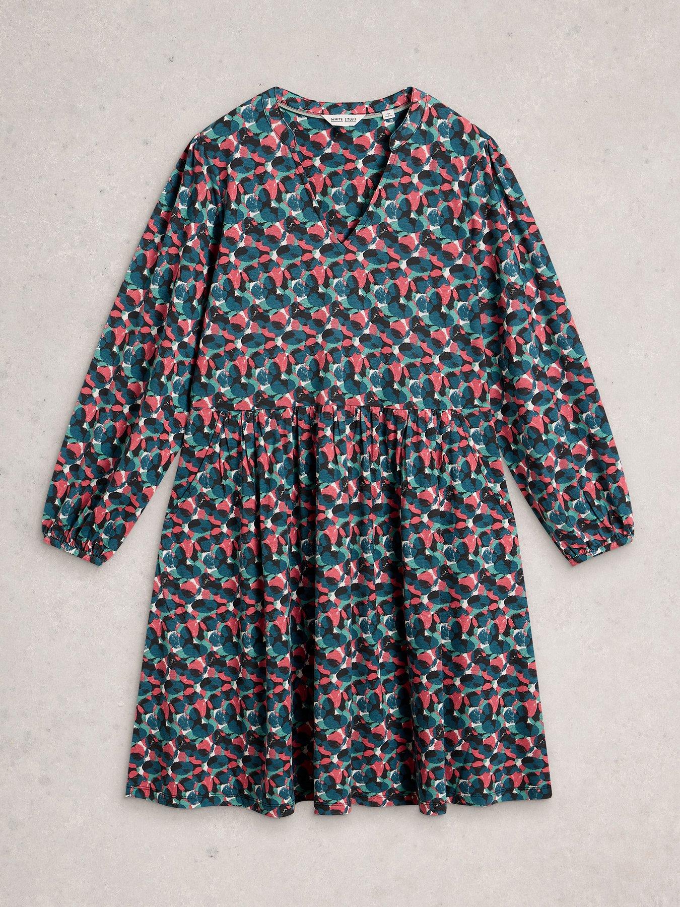 Image 5 of 6 of White Stuff Lola Jersey Dress - Blue