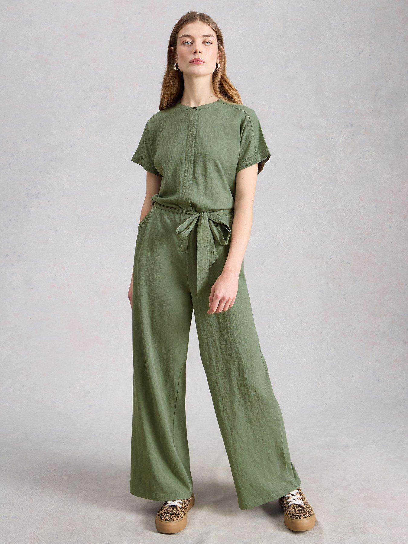 White Stuff Sandy Jersey Jumpsuit - Green