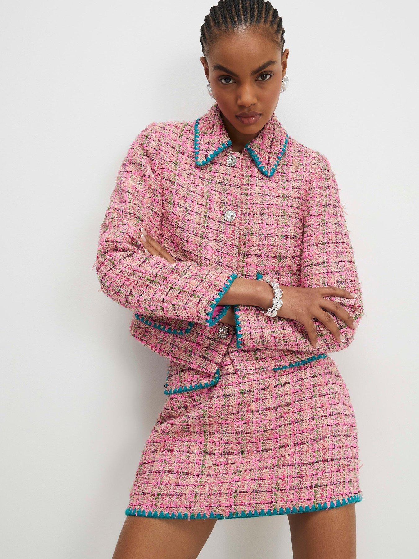 chinese dress ladies Pink Elegant Office Jacket Xs / Pink