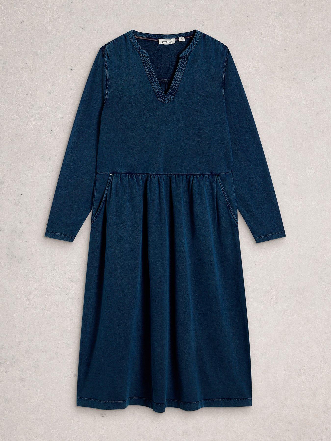 Image 5 of 6 of White Stuff Ray Jersey Midi Dress - Blue