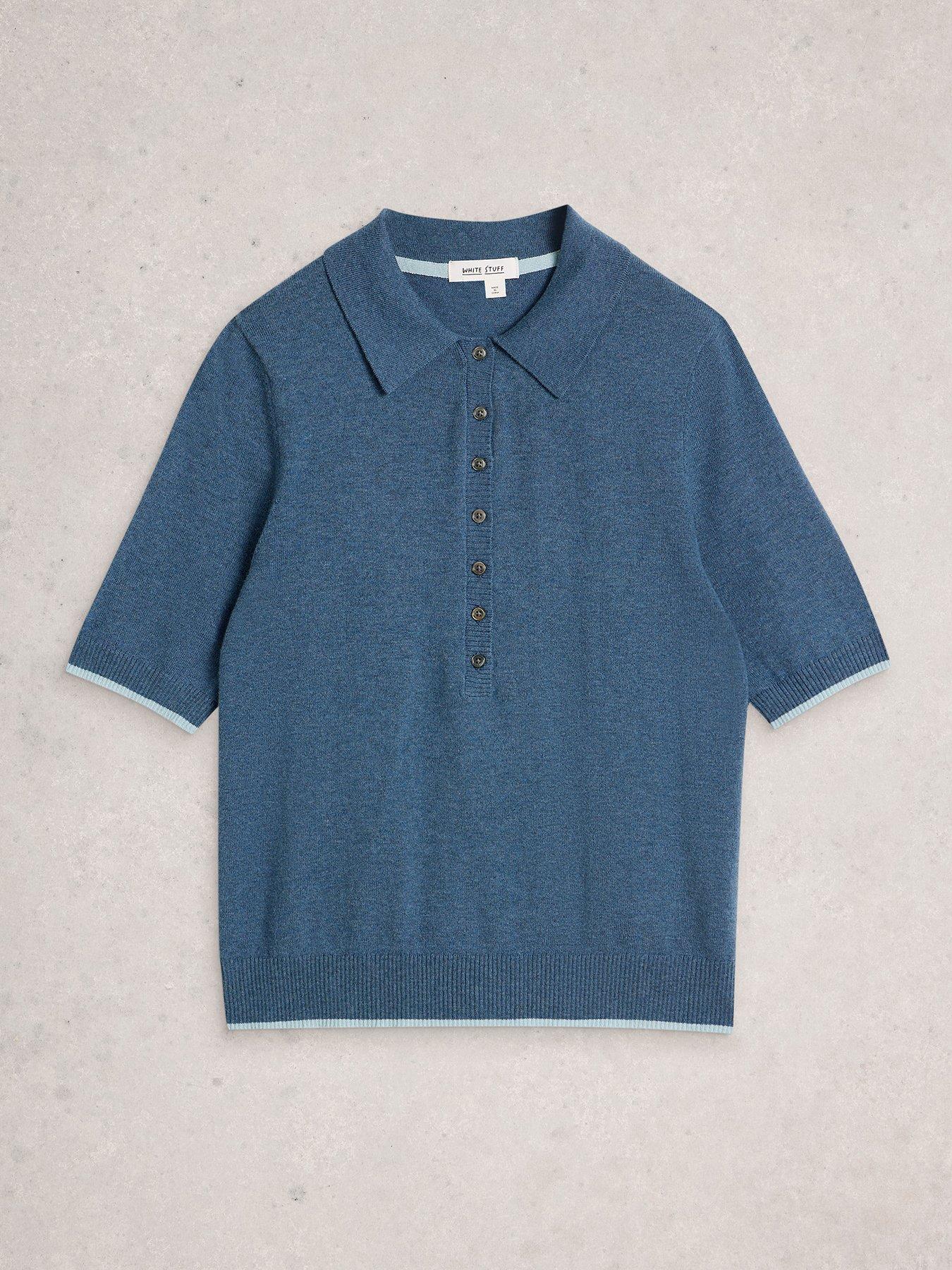 Image 5 of 6 of White Stuff Poppy Polo Top - Blue