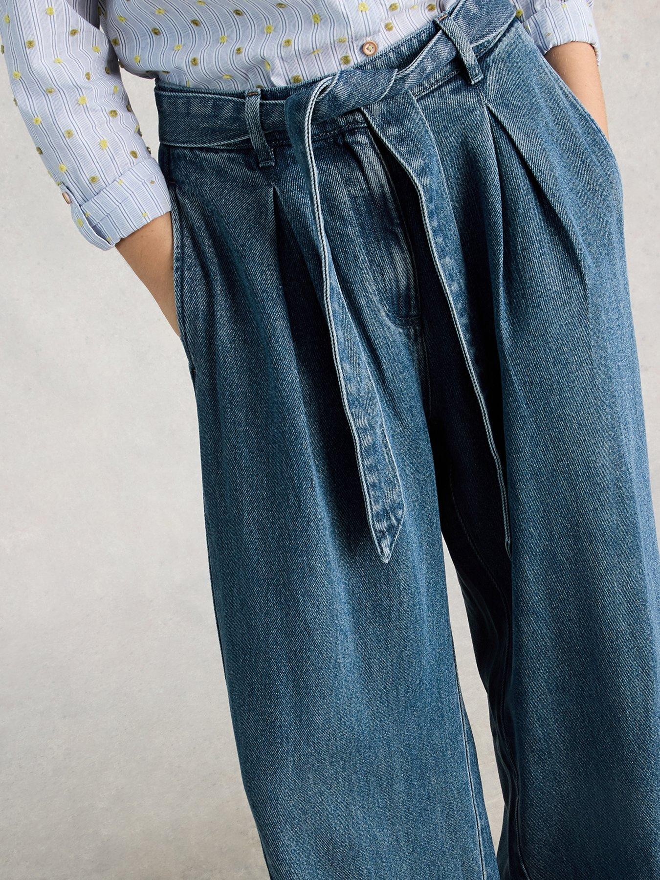 White Stuff Lyle Wide Leg Jean - Blue